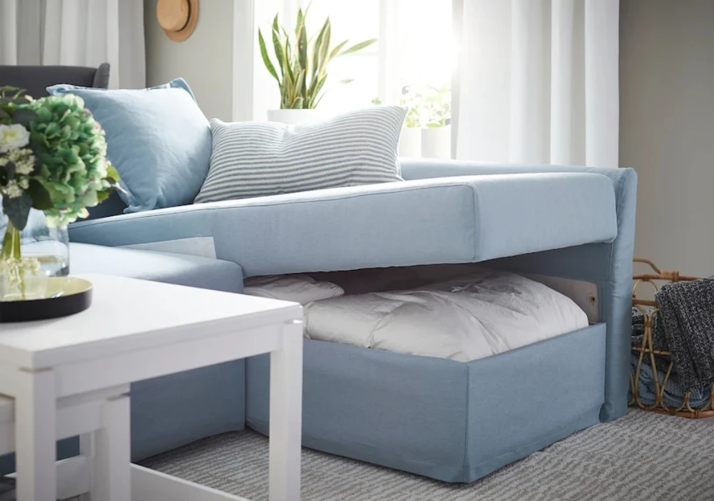 MOVING SALE! NEW PRICE :: Corner Sofabed, Light Blue - photo 4