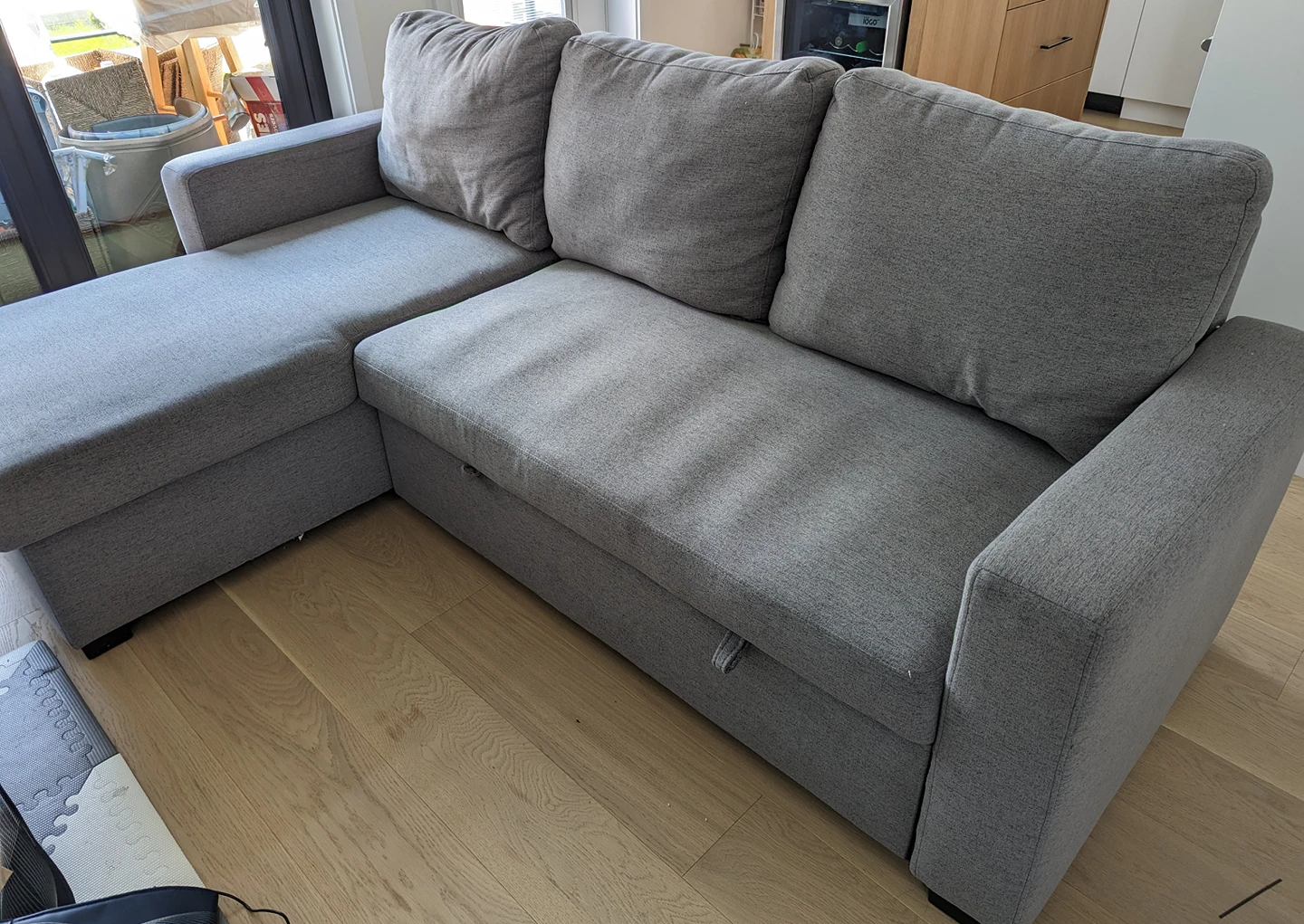 Sectional Sofa Bed - with pop up storage thumbnail