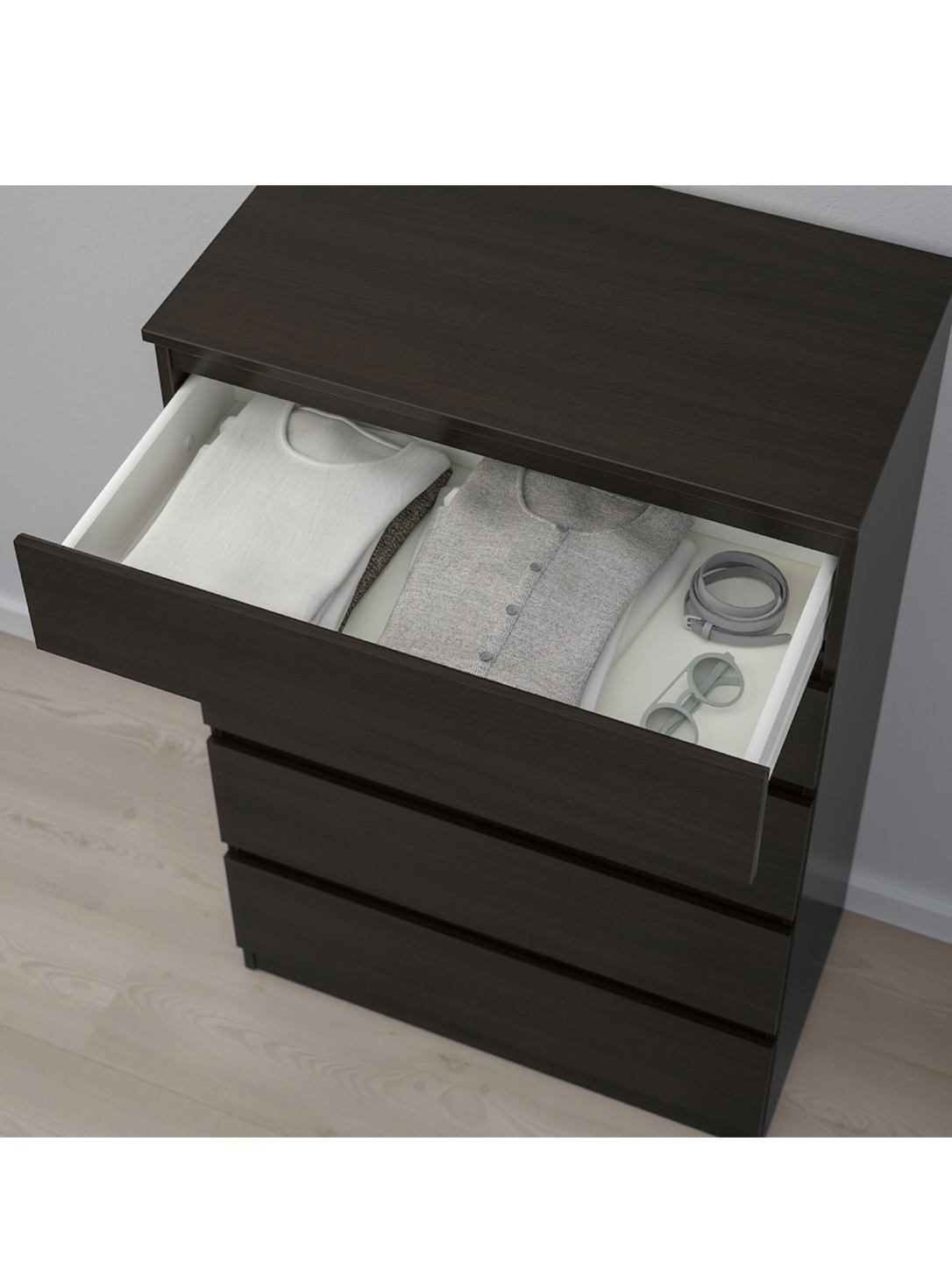 IKEA 5 drawer chest (black/brown) 70x11cm(27 1/2x24 1/8”) - photo 2