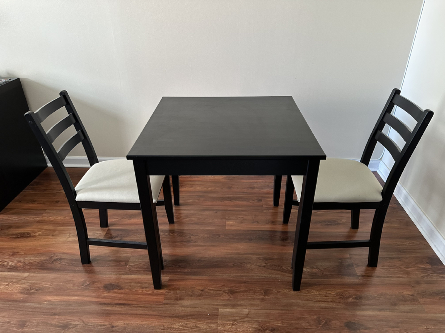 Table and 2 chairs (LERHAMN model-IKEA)