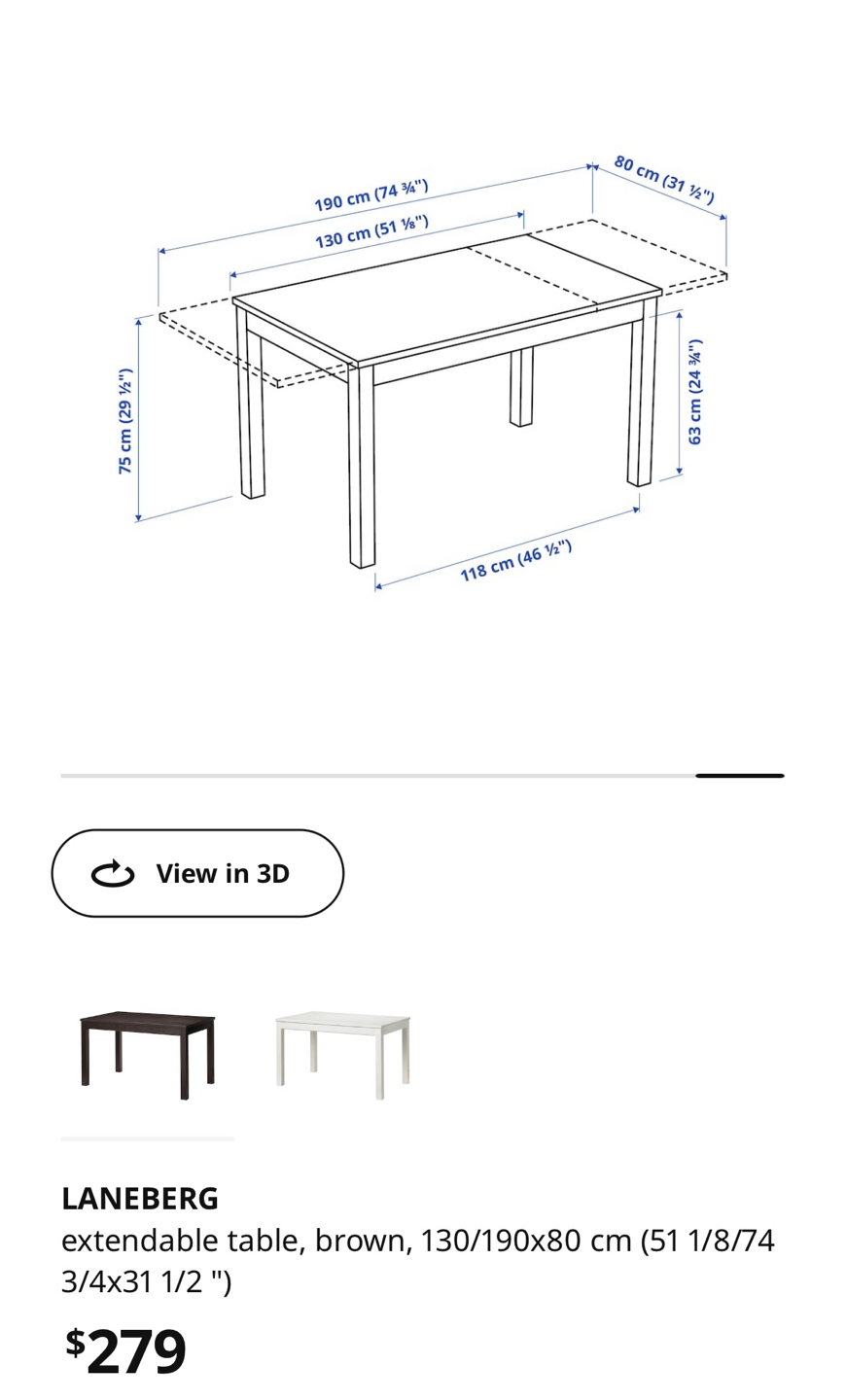 IKEA Laneberg Dining Table image indicator(6)