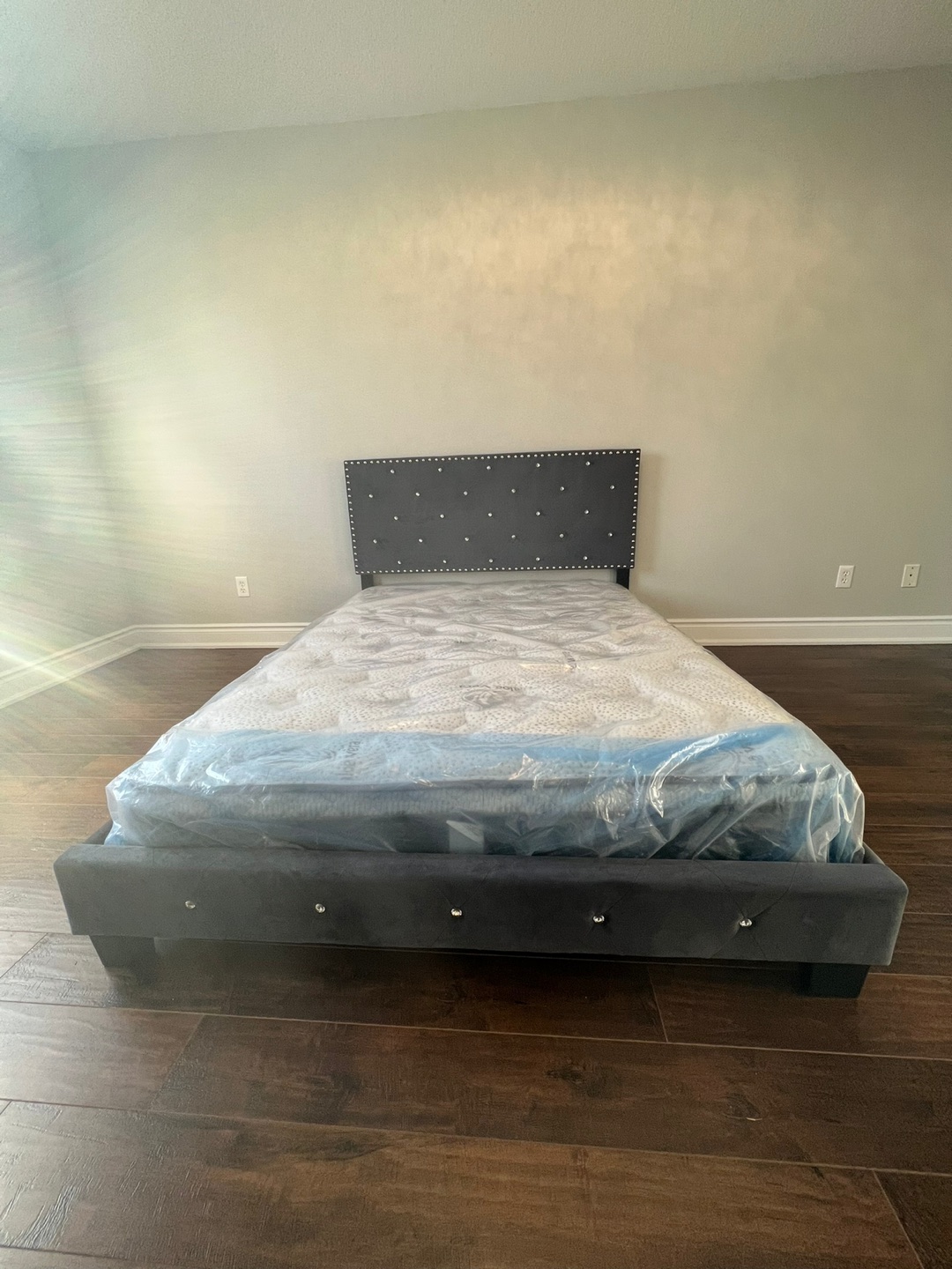 Double bed with double mattress