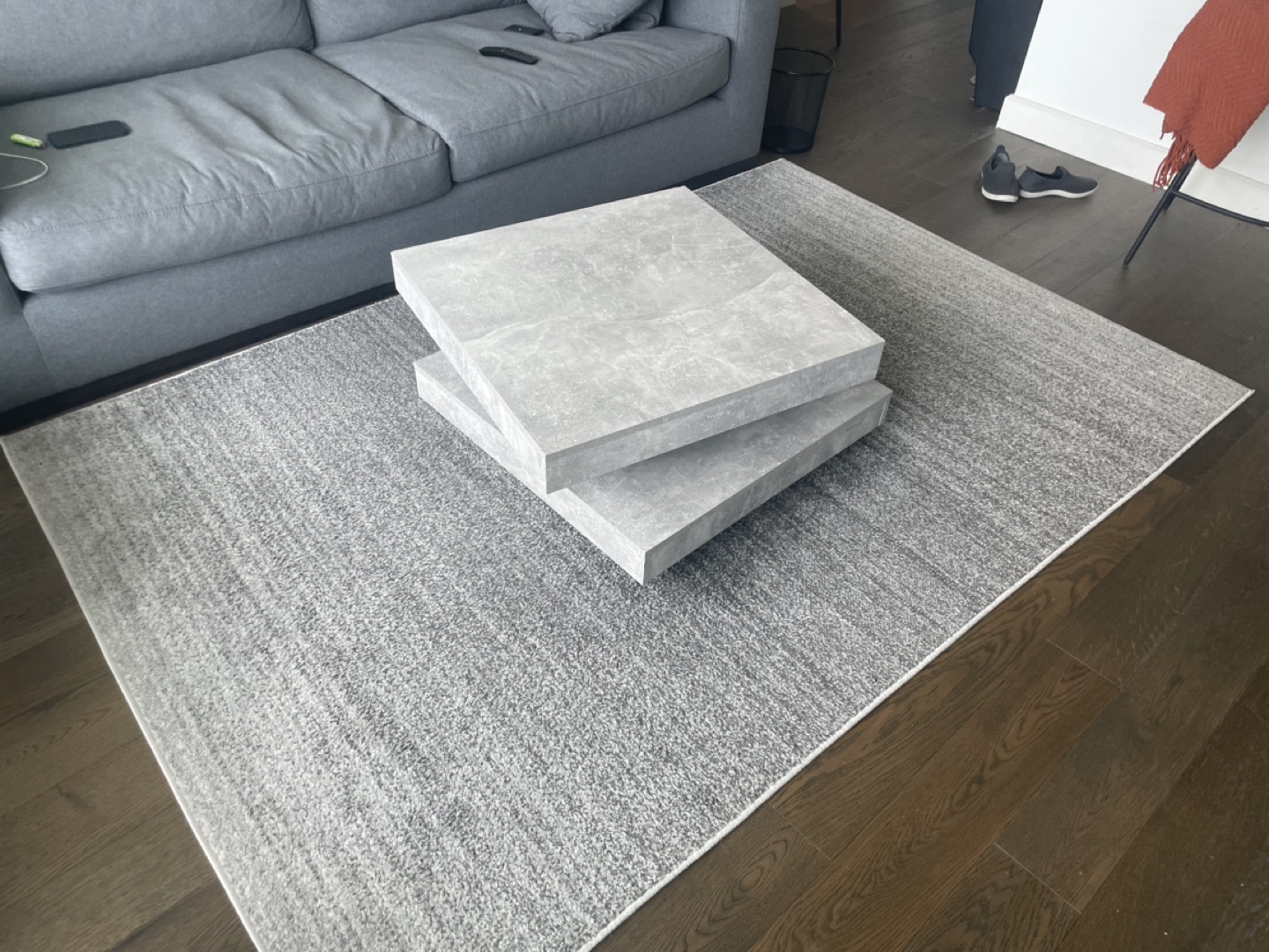 Rotating Gray Coffee Table - photo 3