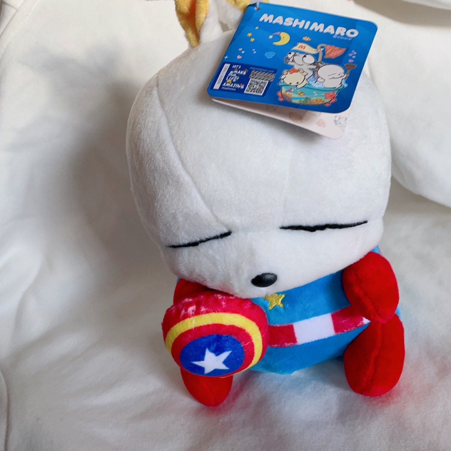 Mashimaro Captain American Plushie 🌱 image indicator(4)