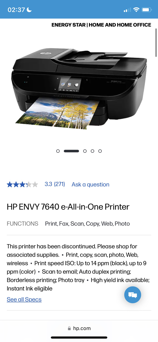 HP ENVY 7640 e-All-in-One Printer
Inkjet - photo 2