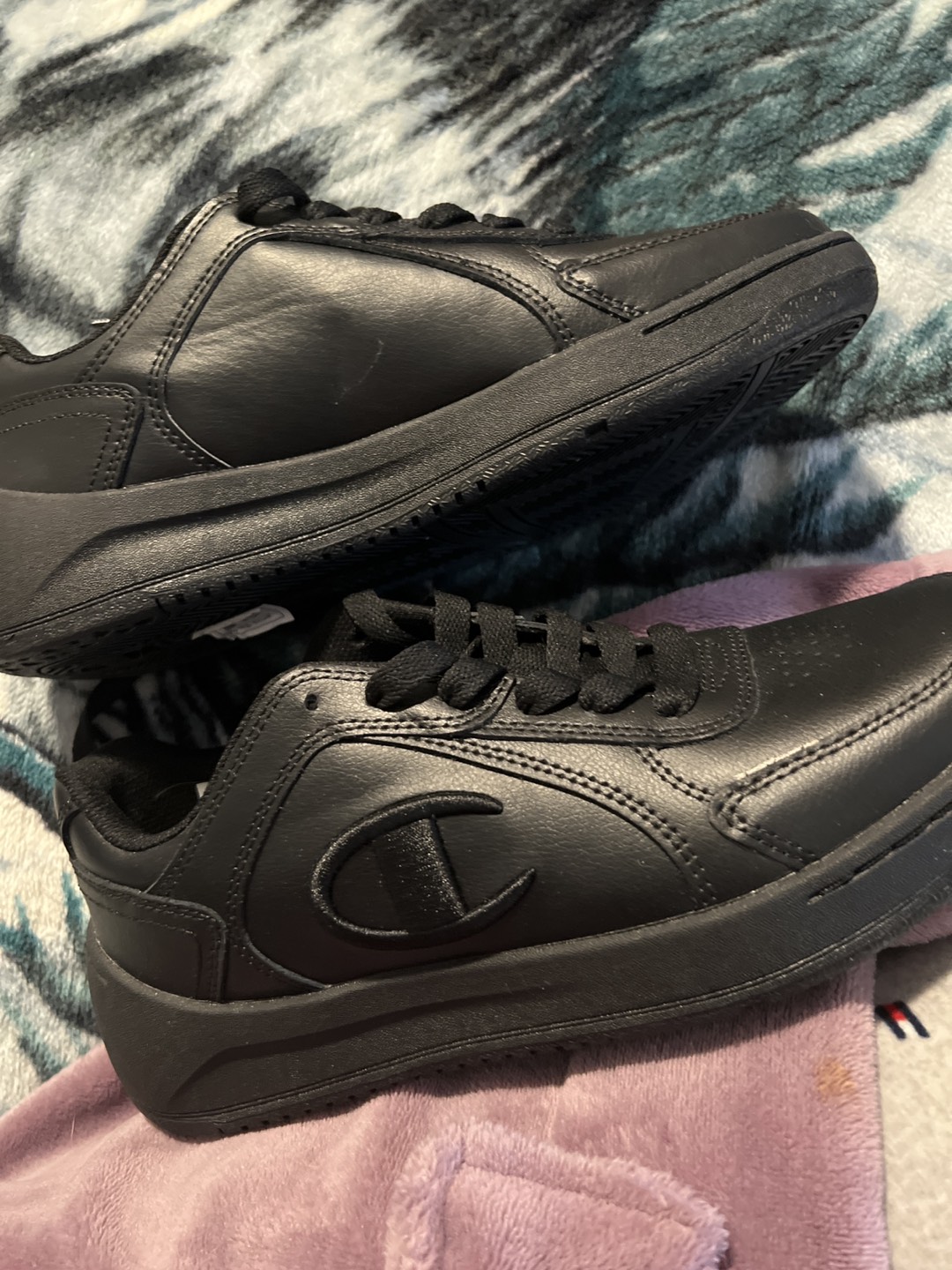 New womens Champion shoes black leather thumbnail