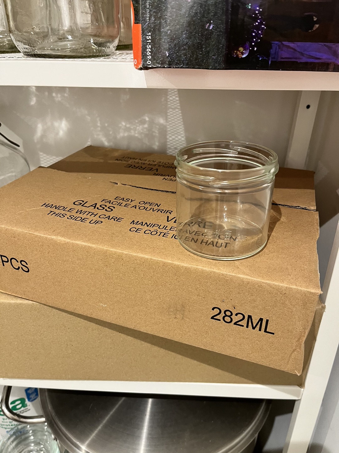 Glass Jars- Cases of 12 in a variety of sizes