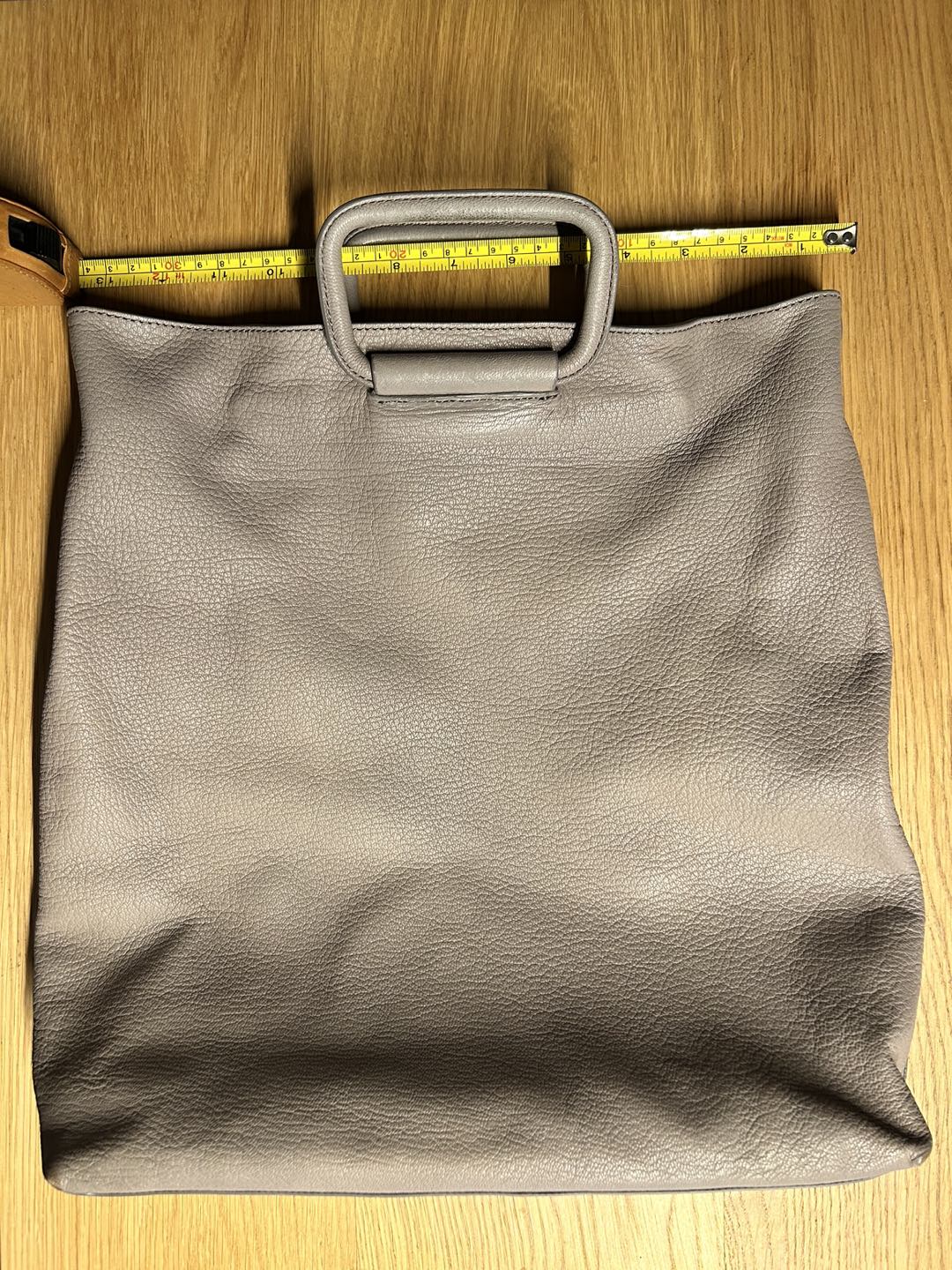 Ela tote/messenger bag light grey leather - photo 5