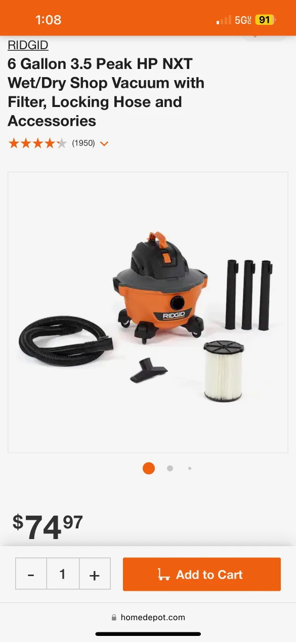 wet vac/ like new thumbnail