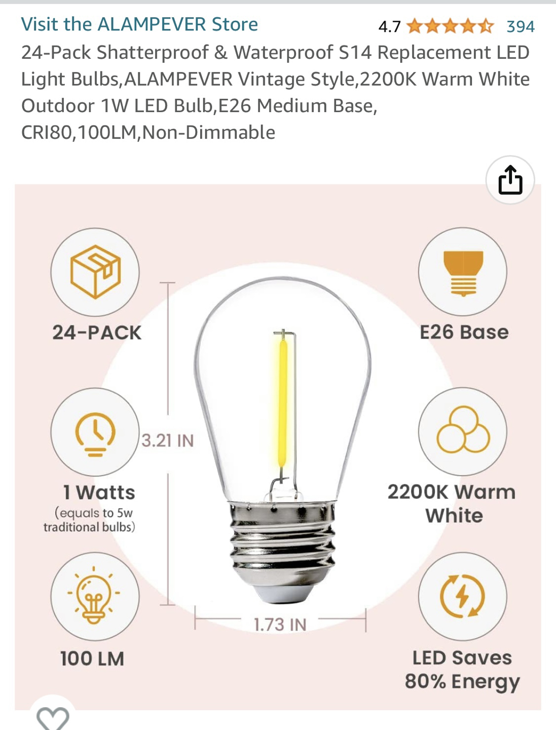 Replacement patio lightbulbs - photo 3