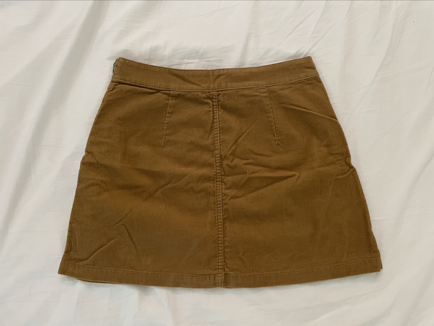 Aritzia Mustard Corduroy Skirt thumbnail