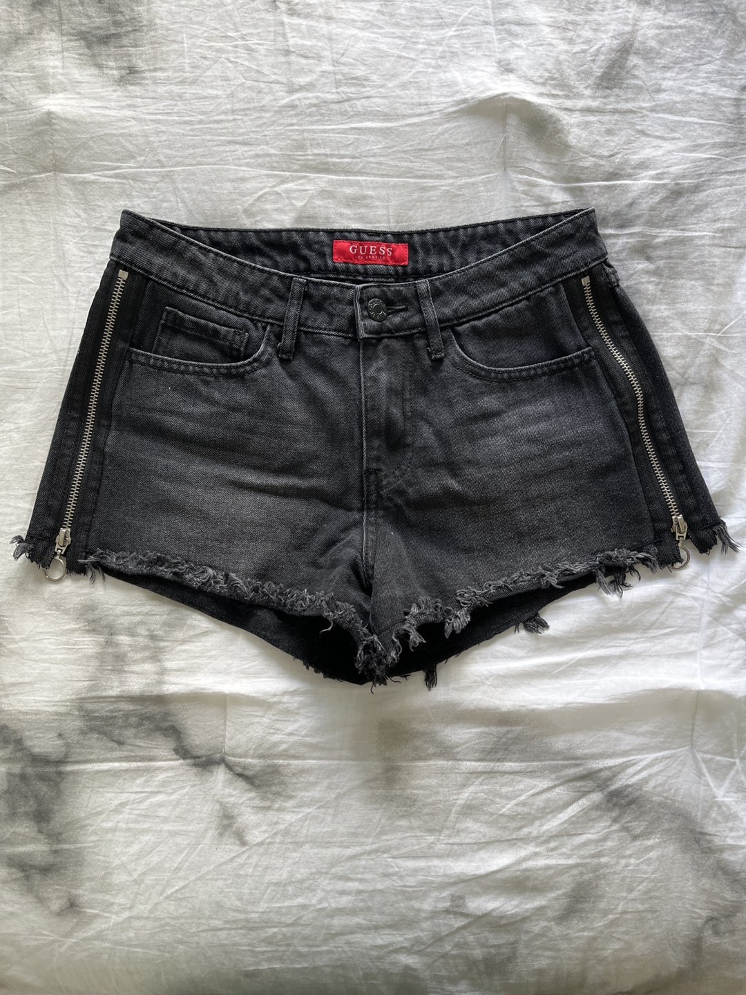 Guess jeans shorts with zipper sides thumbnail