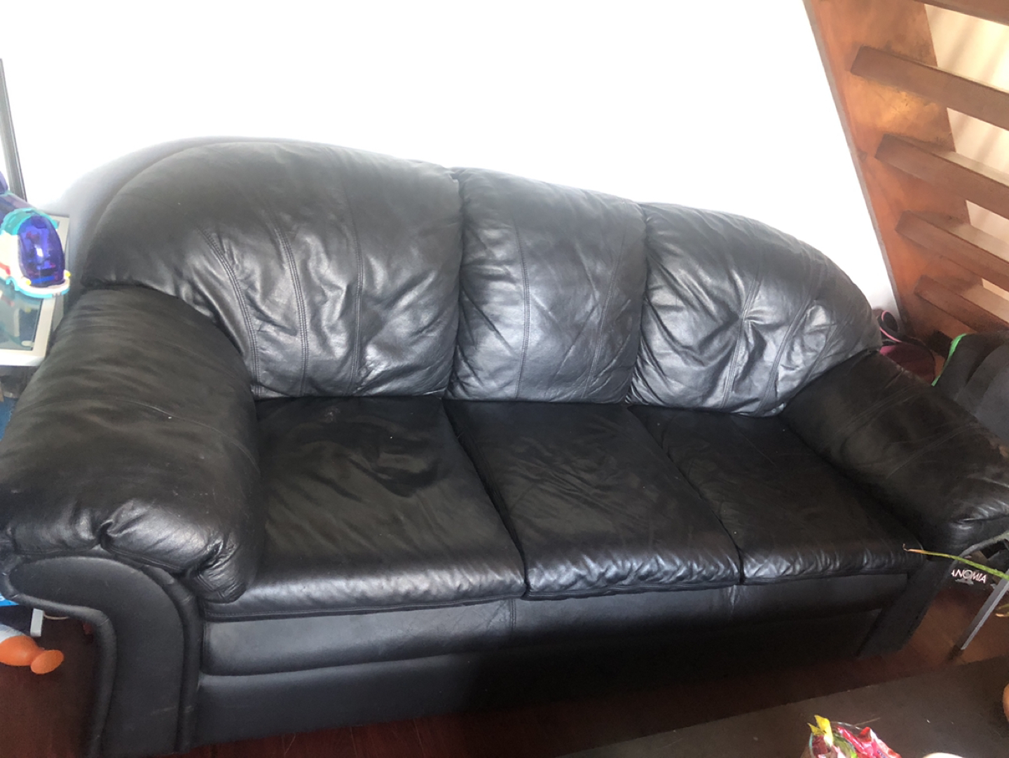 FREE leather black couch