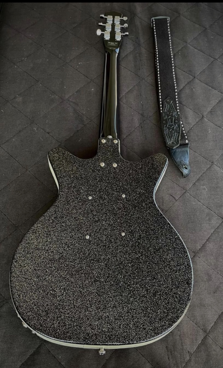 Danelectro 59 Black Sparkle Electric Guitar - photo 3