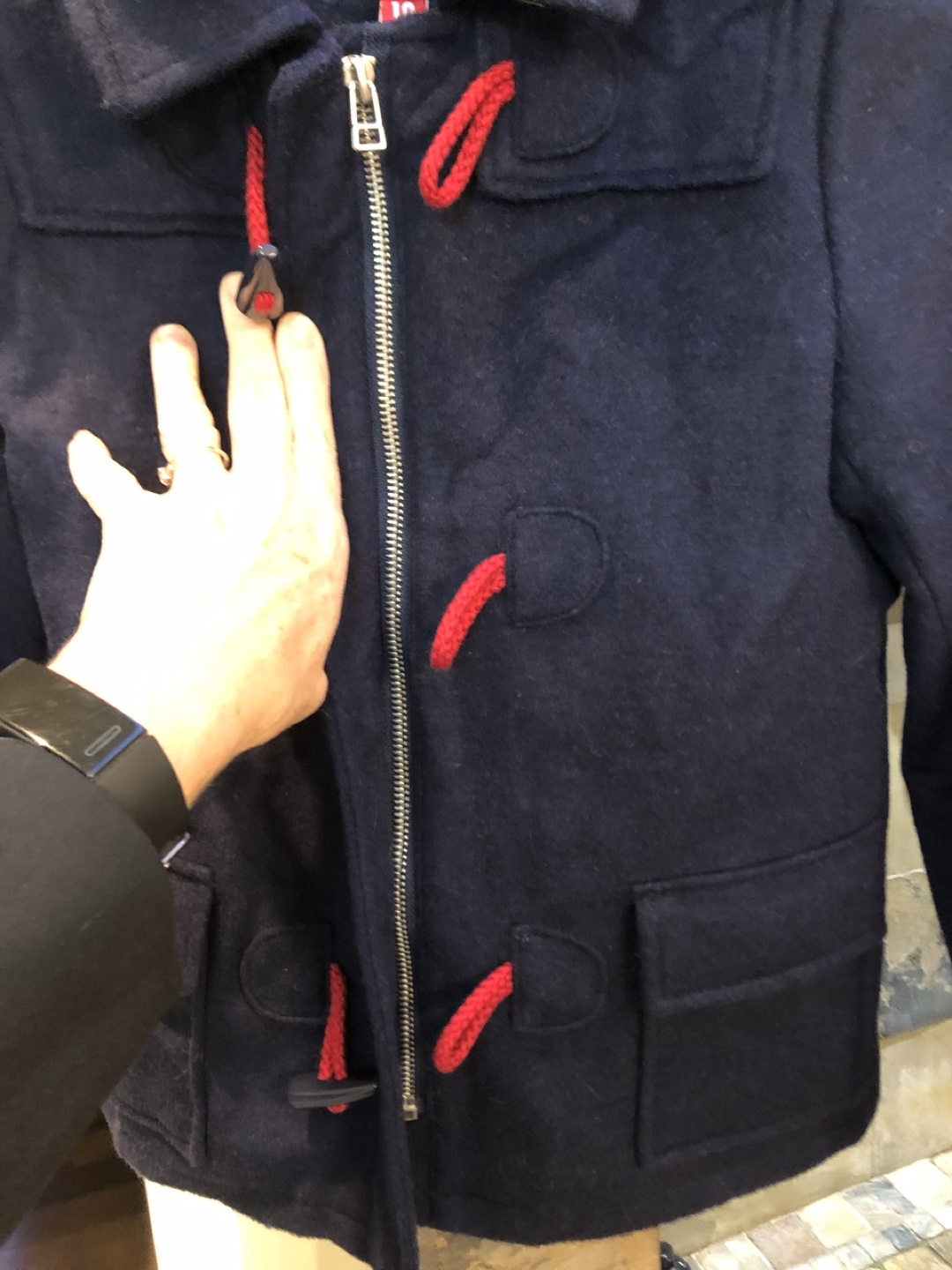 Navy Child’s Wool Duffle Jacket image indicator(4)
