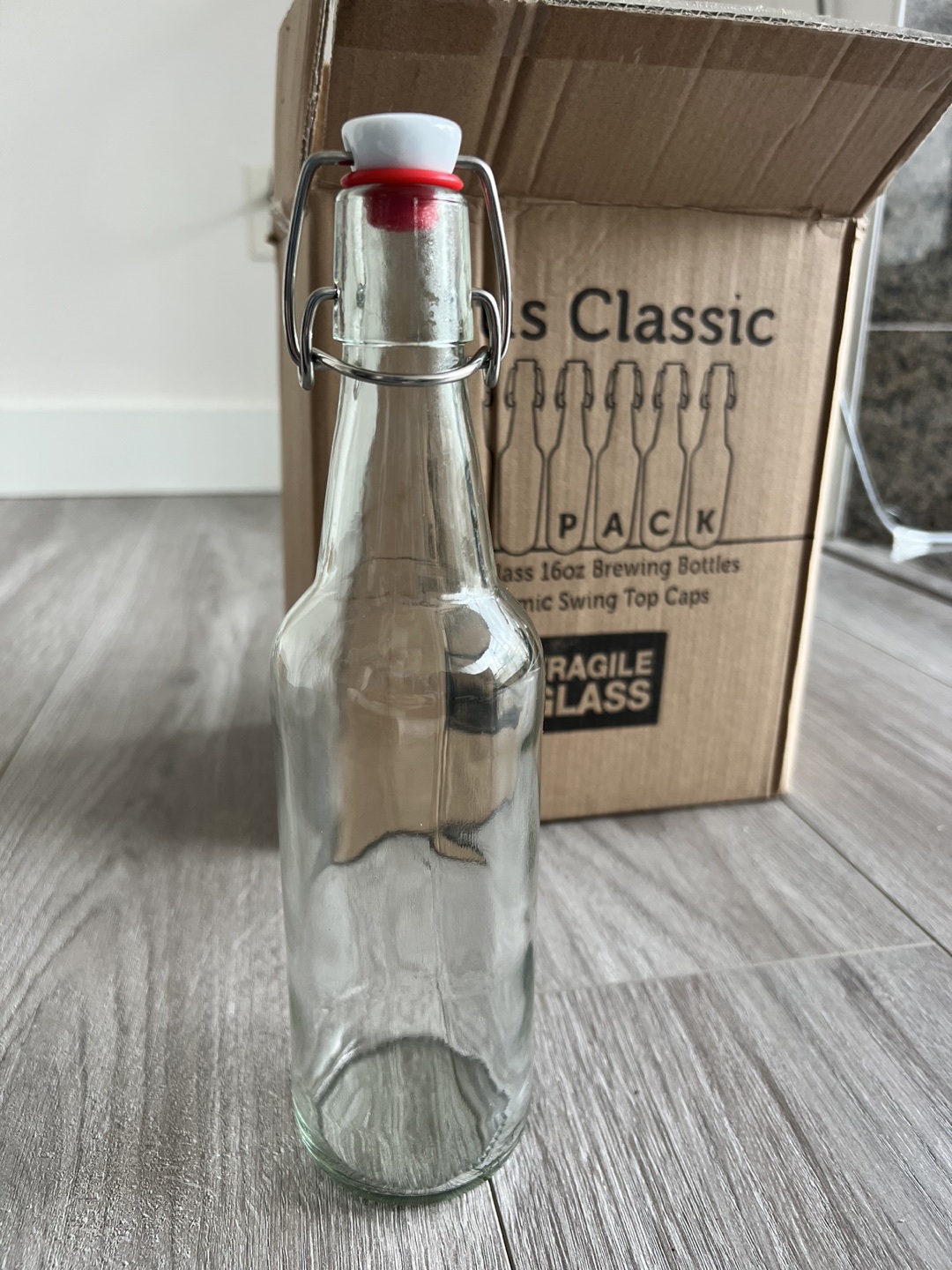 6 x 16oz Glass Bottles with swing tops