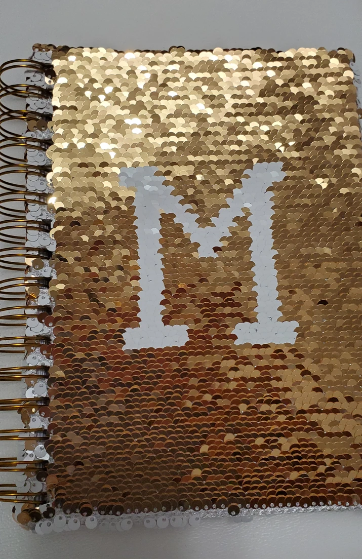 #freecycle sequin notebook