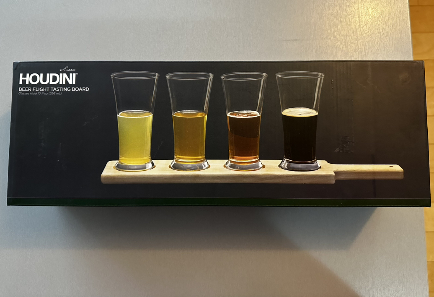 Beer Flight Tasting Board and Glasses thumbnail