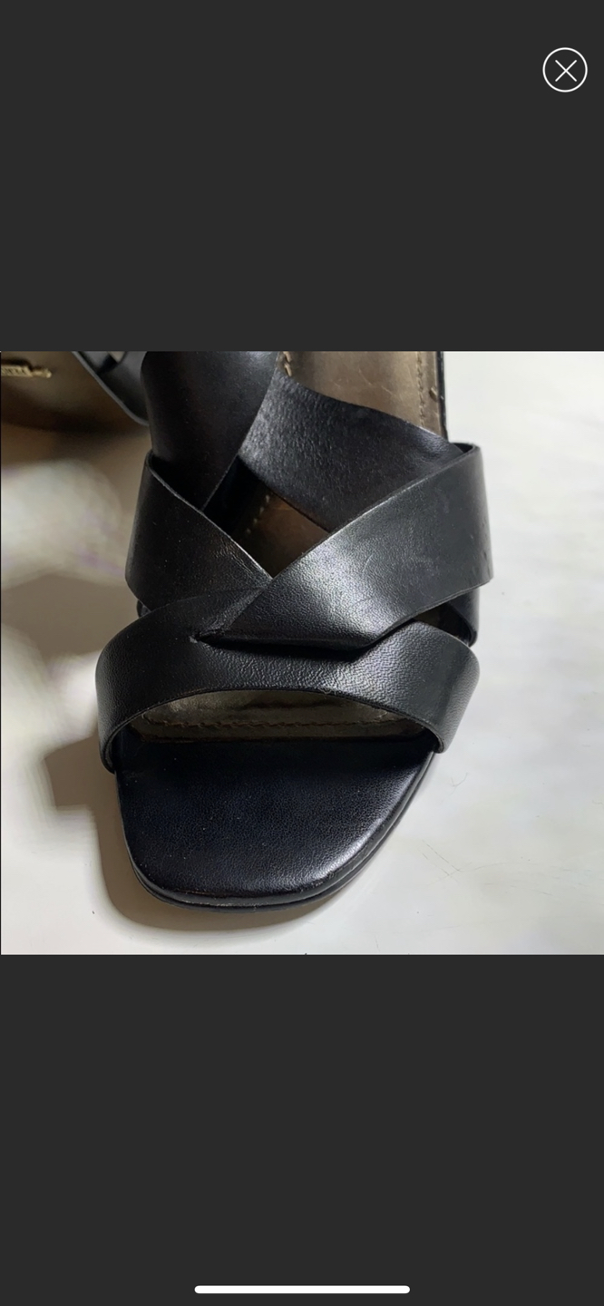 Black leather stilettos image indicator(5)