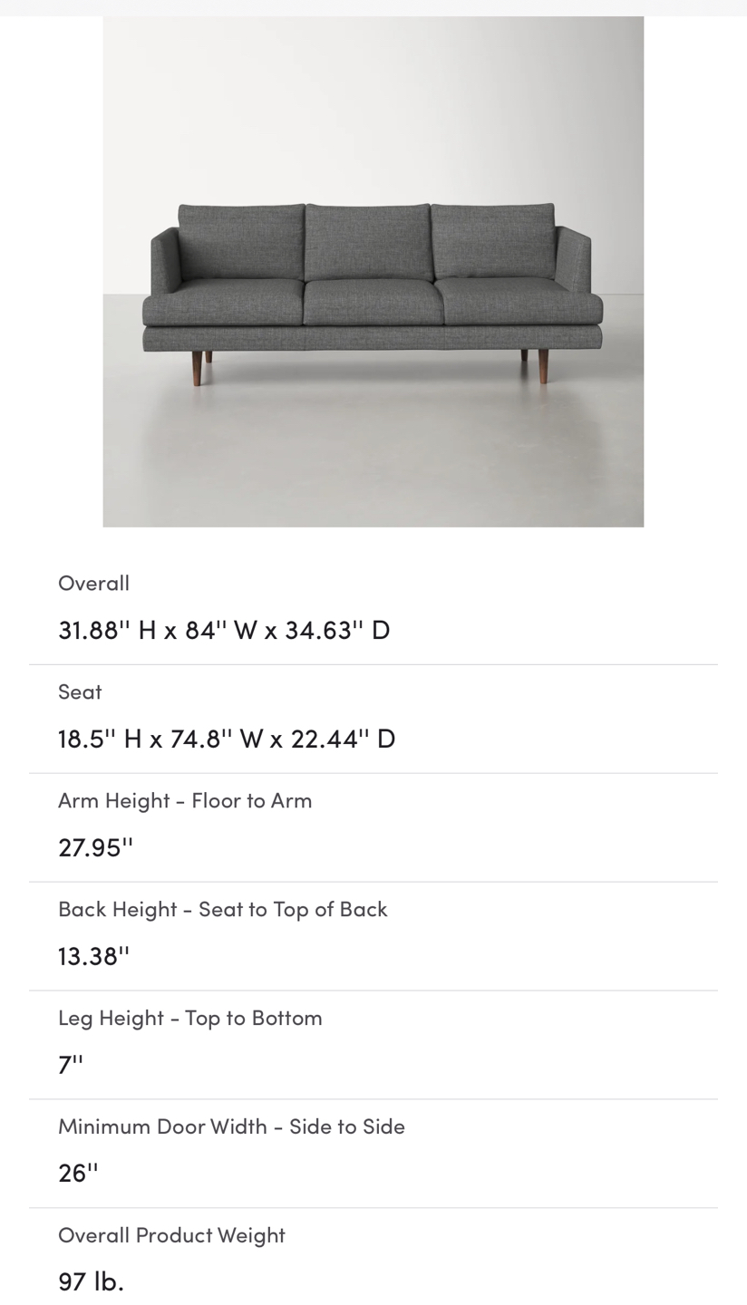 AllModern Beautiful Couch!! - photo 4