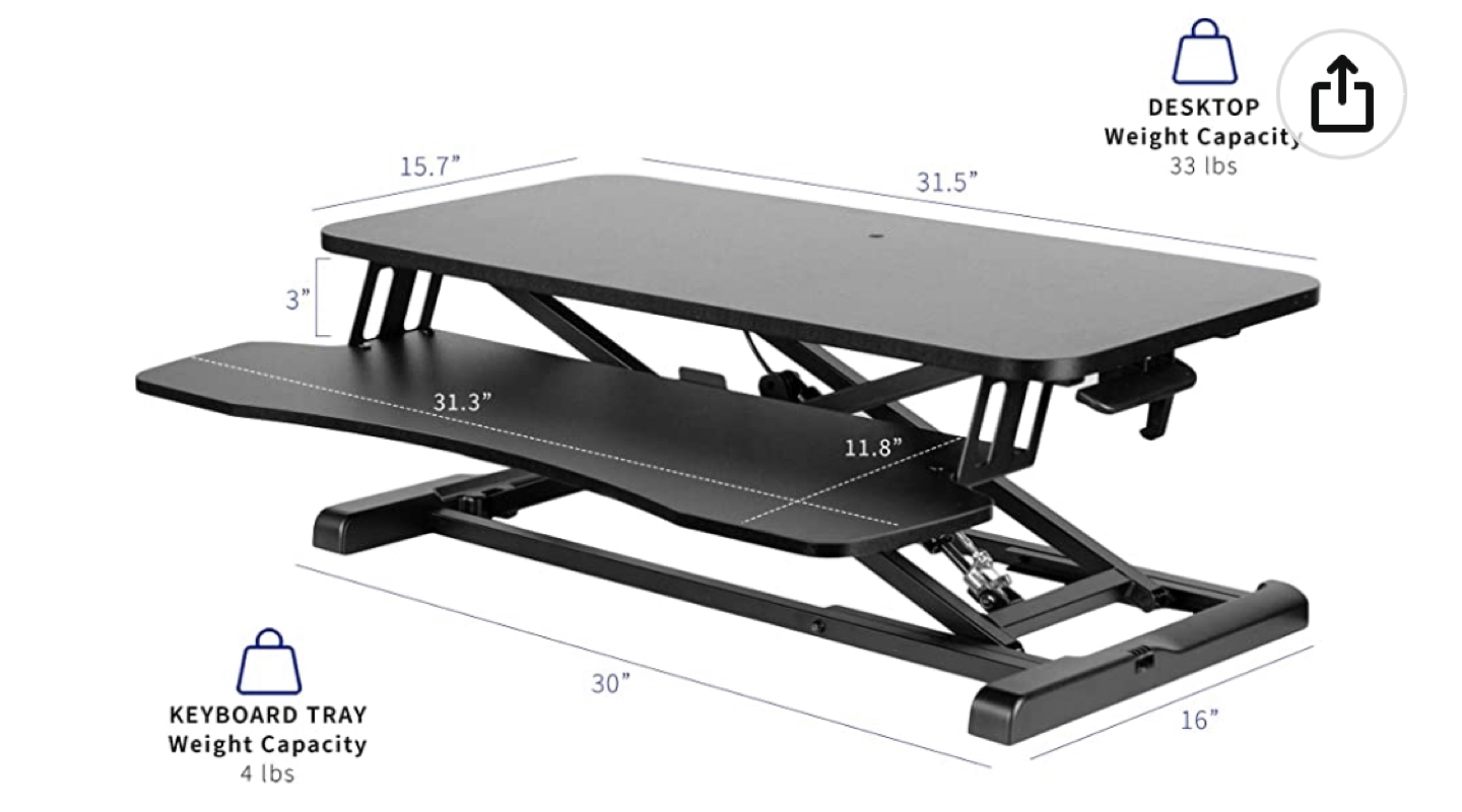 Sit-Stand Desk Converter