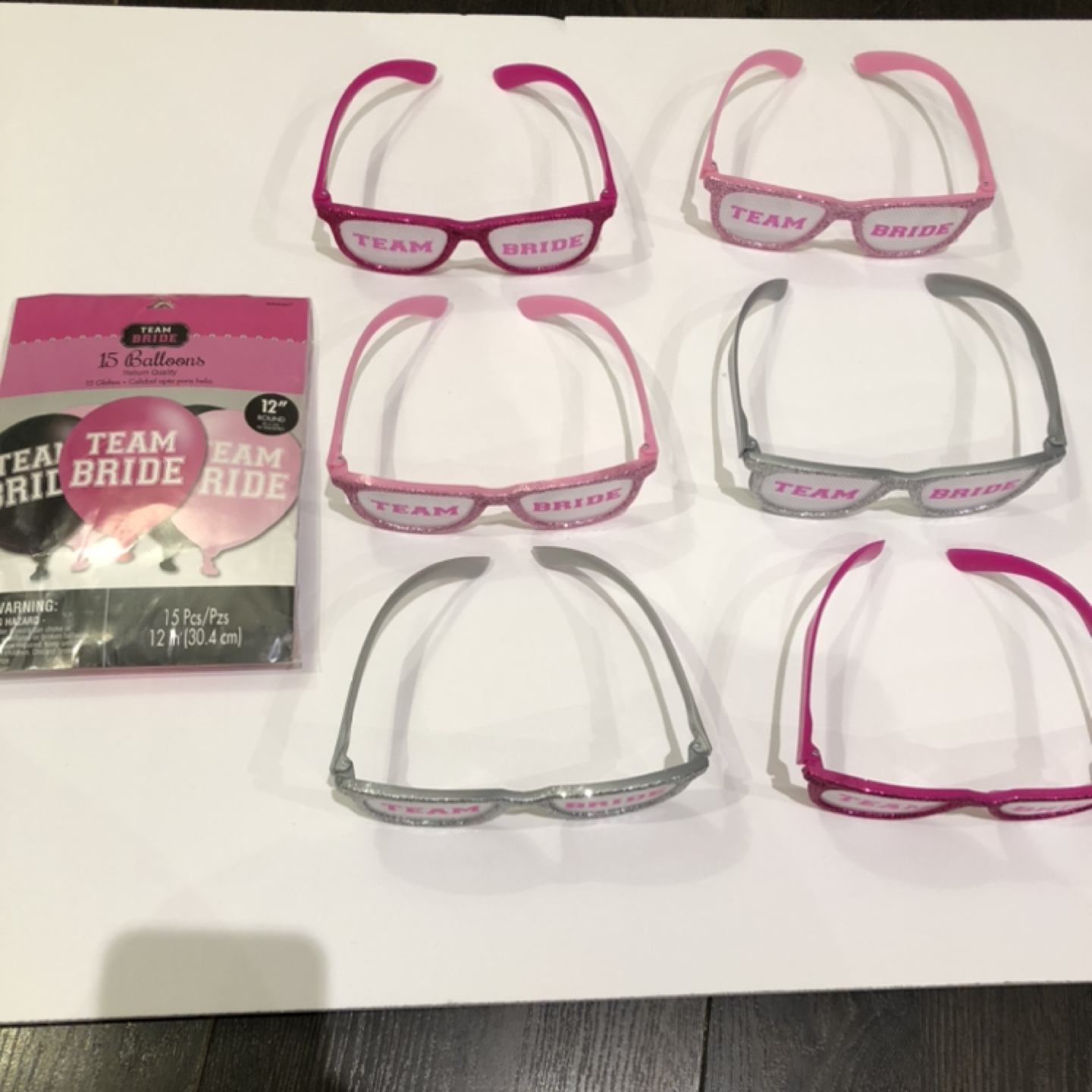 Bridal Shower Balloons & Glasses | Sold as Set - photo 2