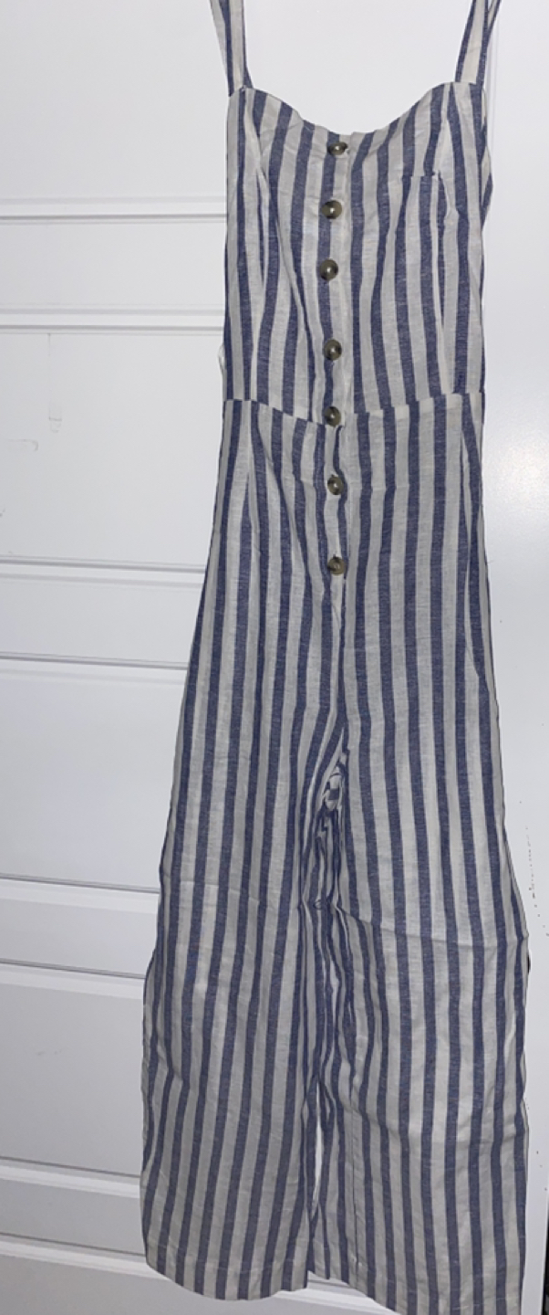 Blue and White Stripped Jumpsuit image indicator(2)