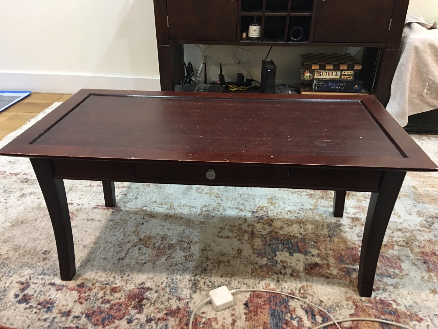 wooden coffee table - photo 4