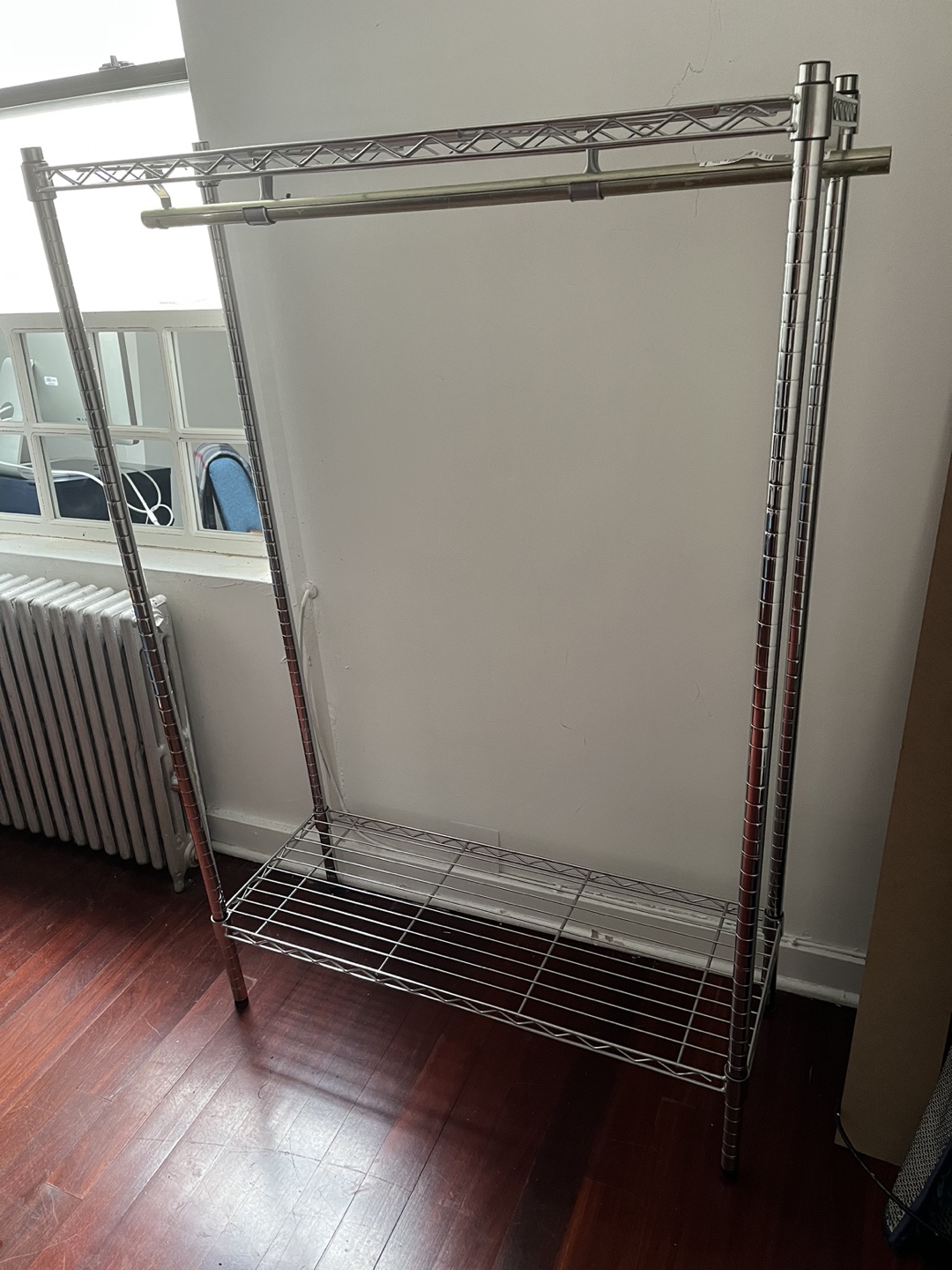 Clean, Sturdy Industrial Clothing Rack W/ Storage Shelves - photo 2
