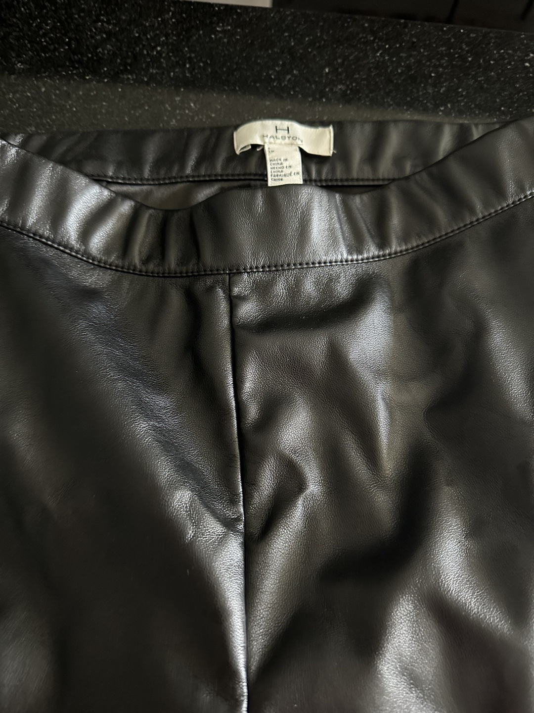 Ladies faux leather pants thumbnail