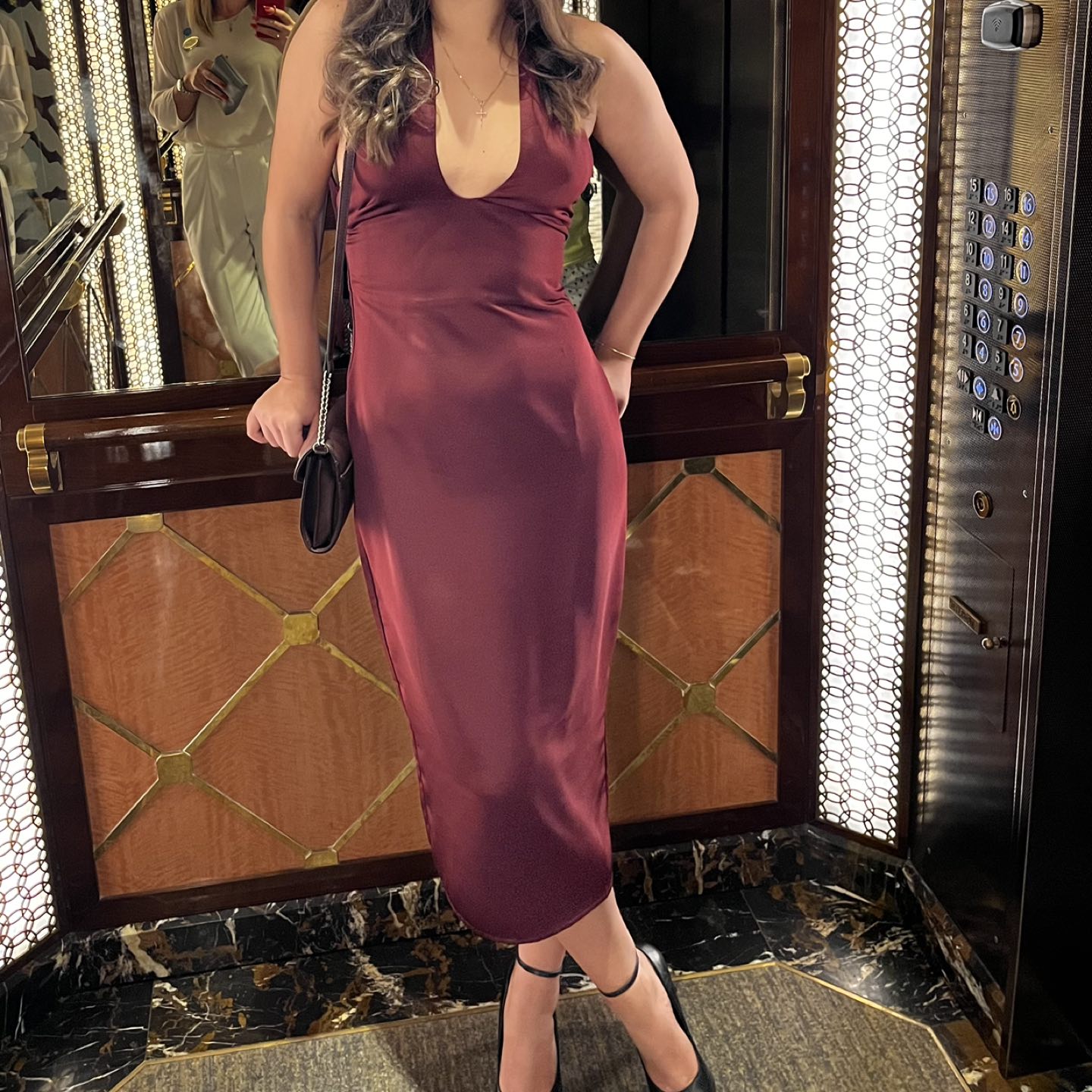 Jason Wu burgundy red evening dress
