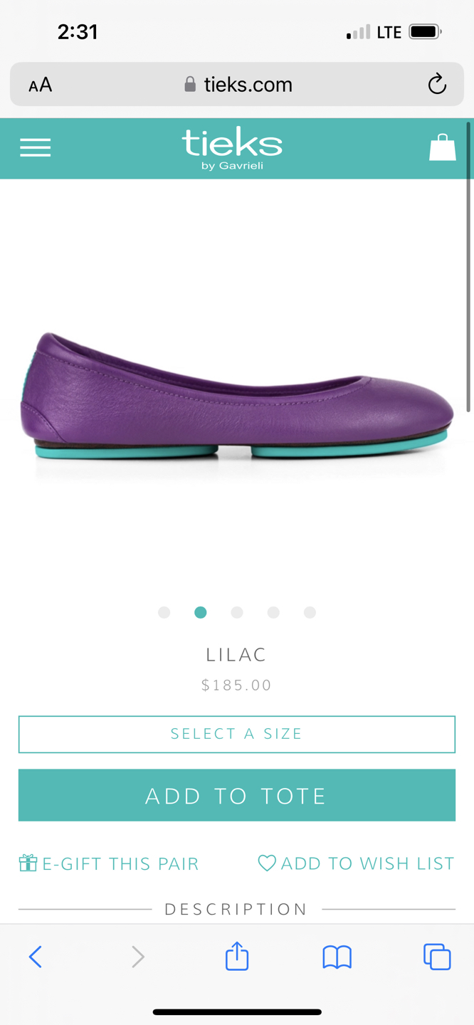 Purple Tieks size 6