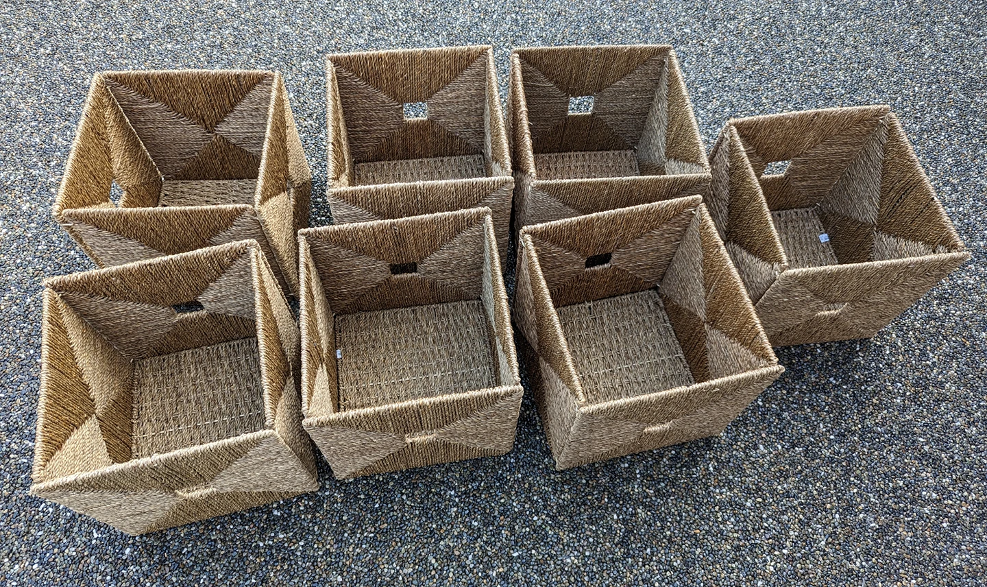 IKEA KNIPSA - Seagrass/Wicker Baskets (7 in total) thumbnail