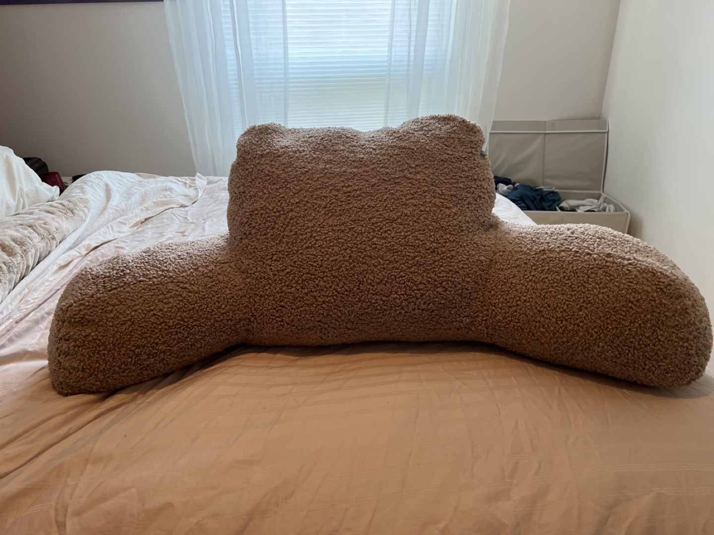 Sherpa Backrest Indigo Brand Reading Bed Pillow