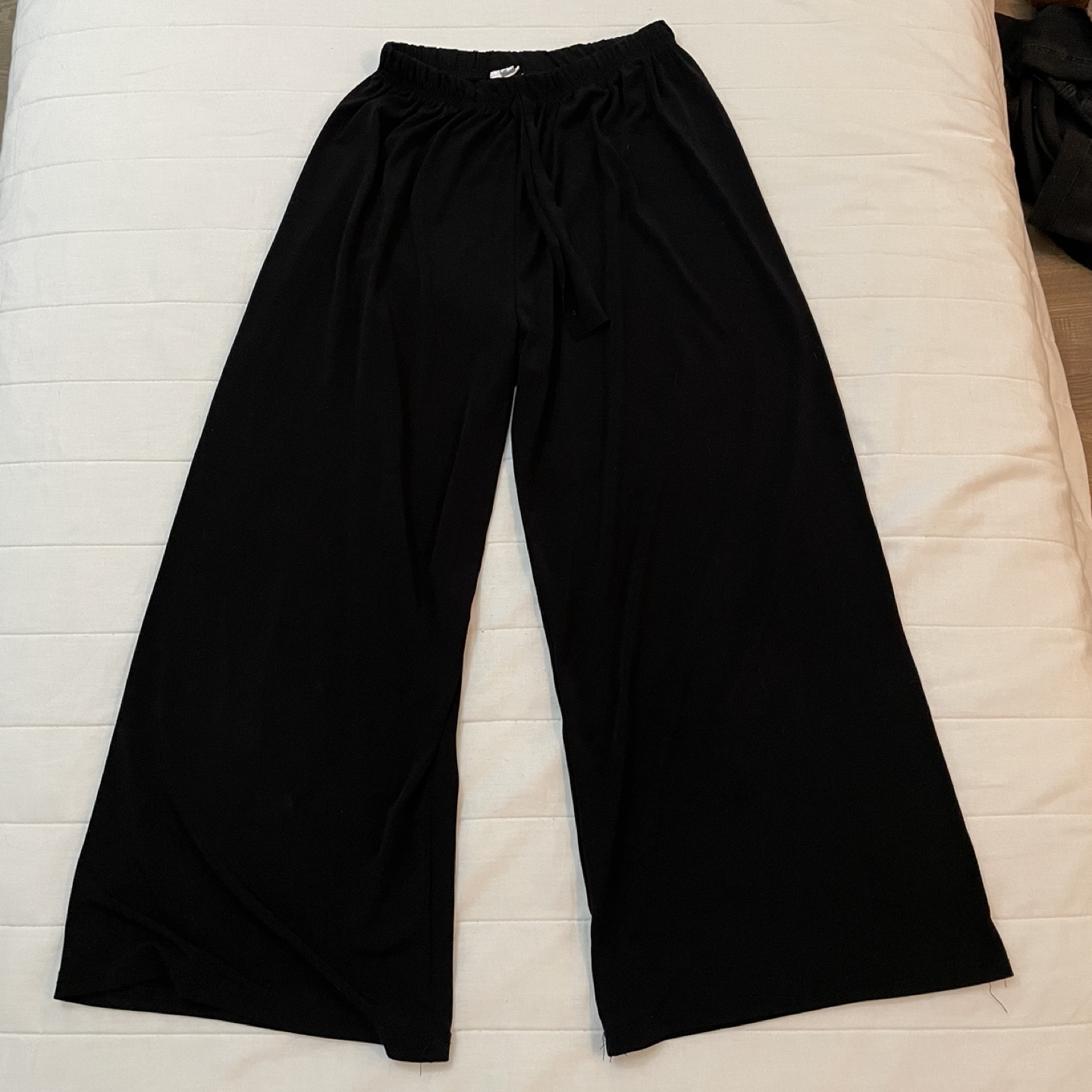 Black Wide Straight Pants thumbnail