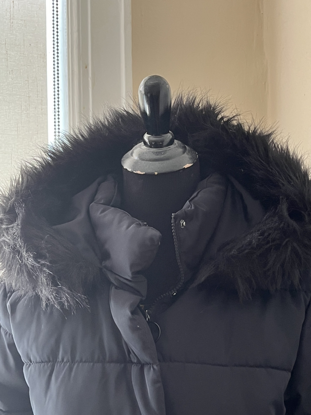 Black Hooded WinterCoat - photo 2