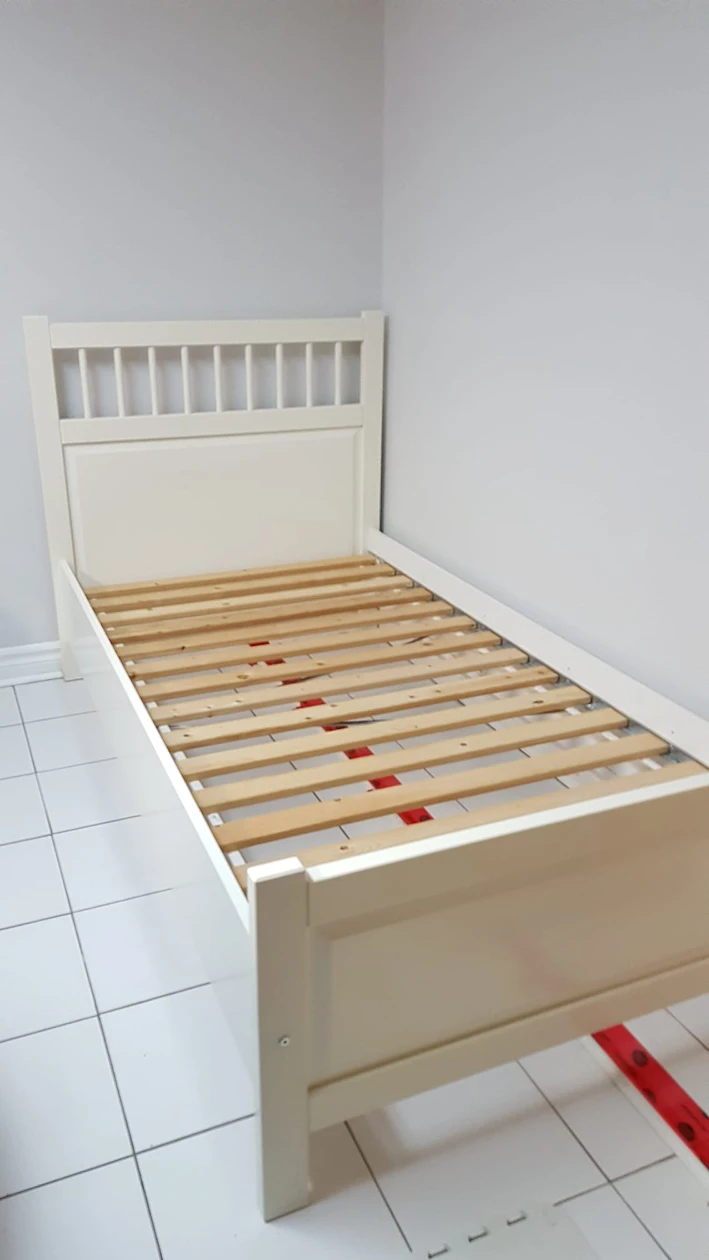 IKEA twin white bed frame