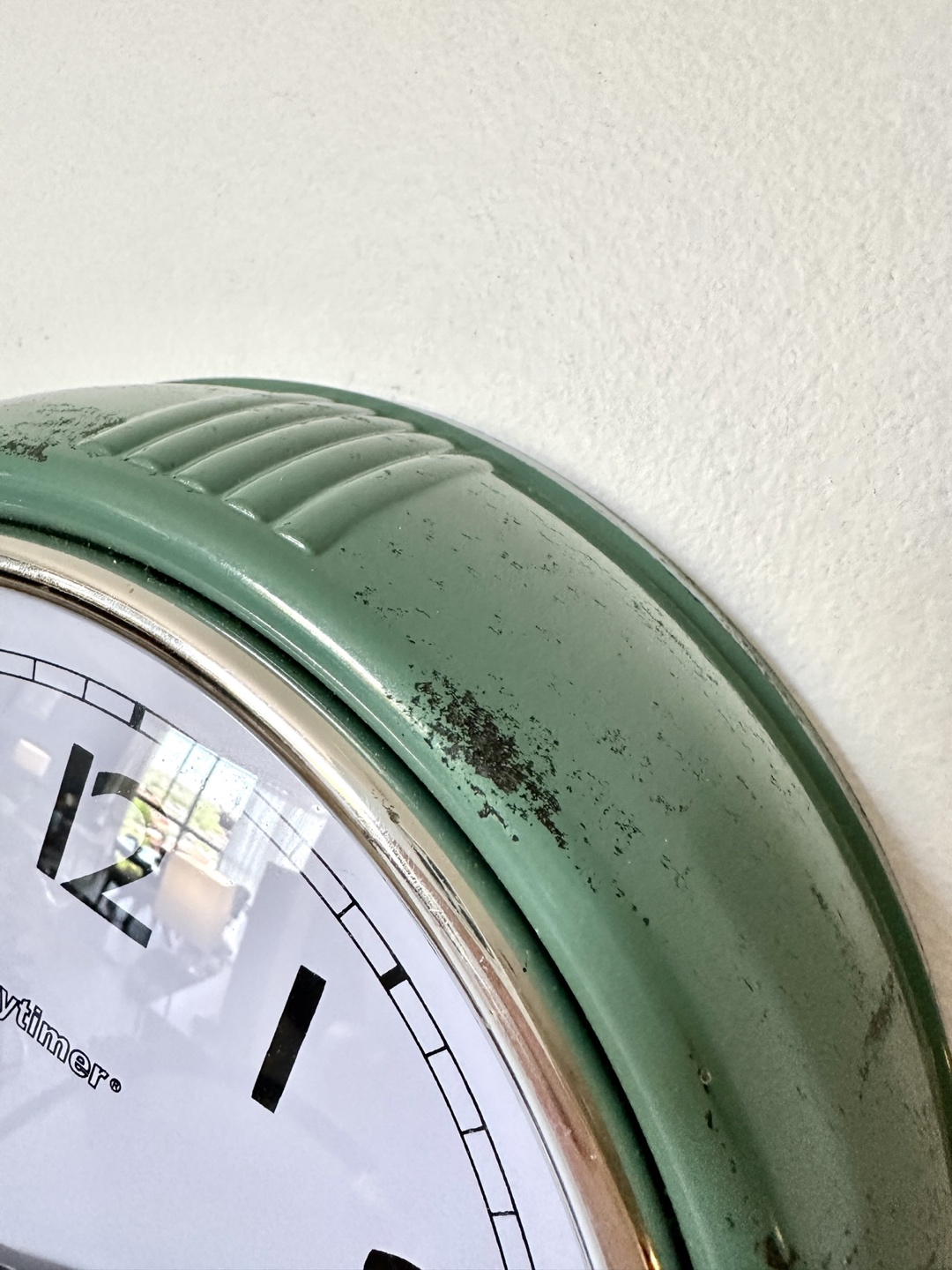Awesome distressed clock teal green - photo 4