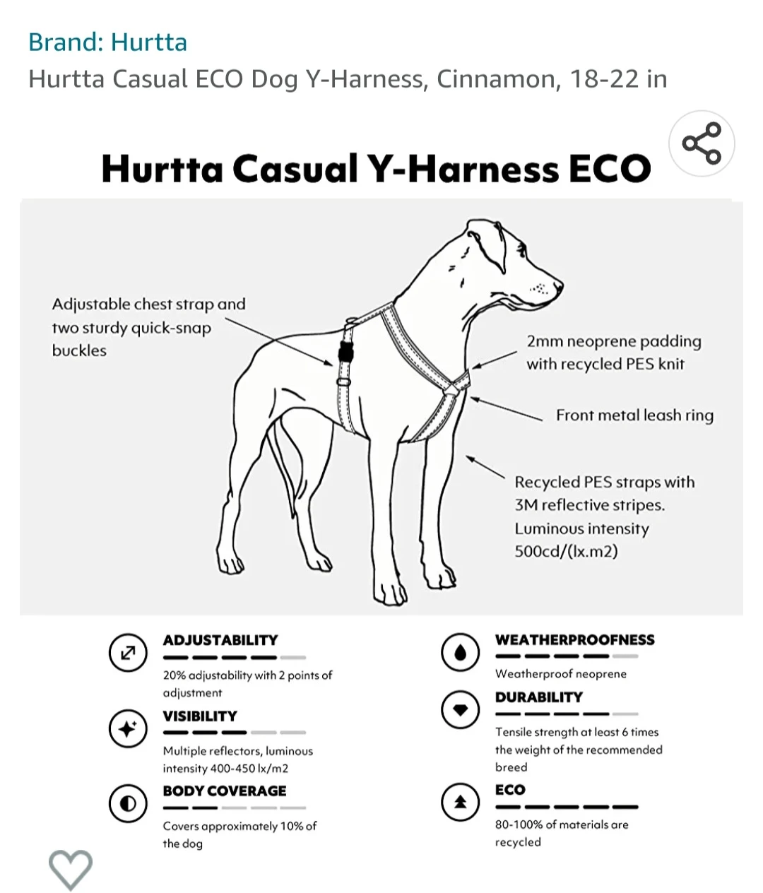 Hurtta Casual Padded Dog Y-Harness image indicator(5)