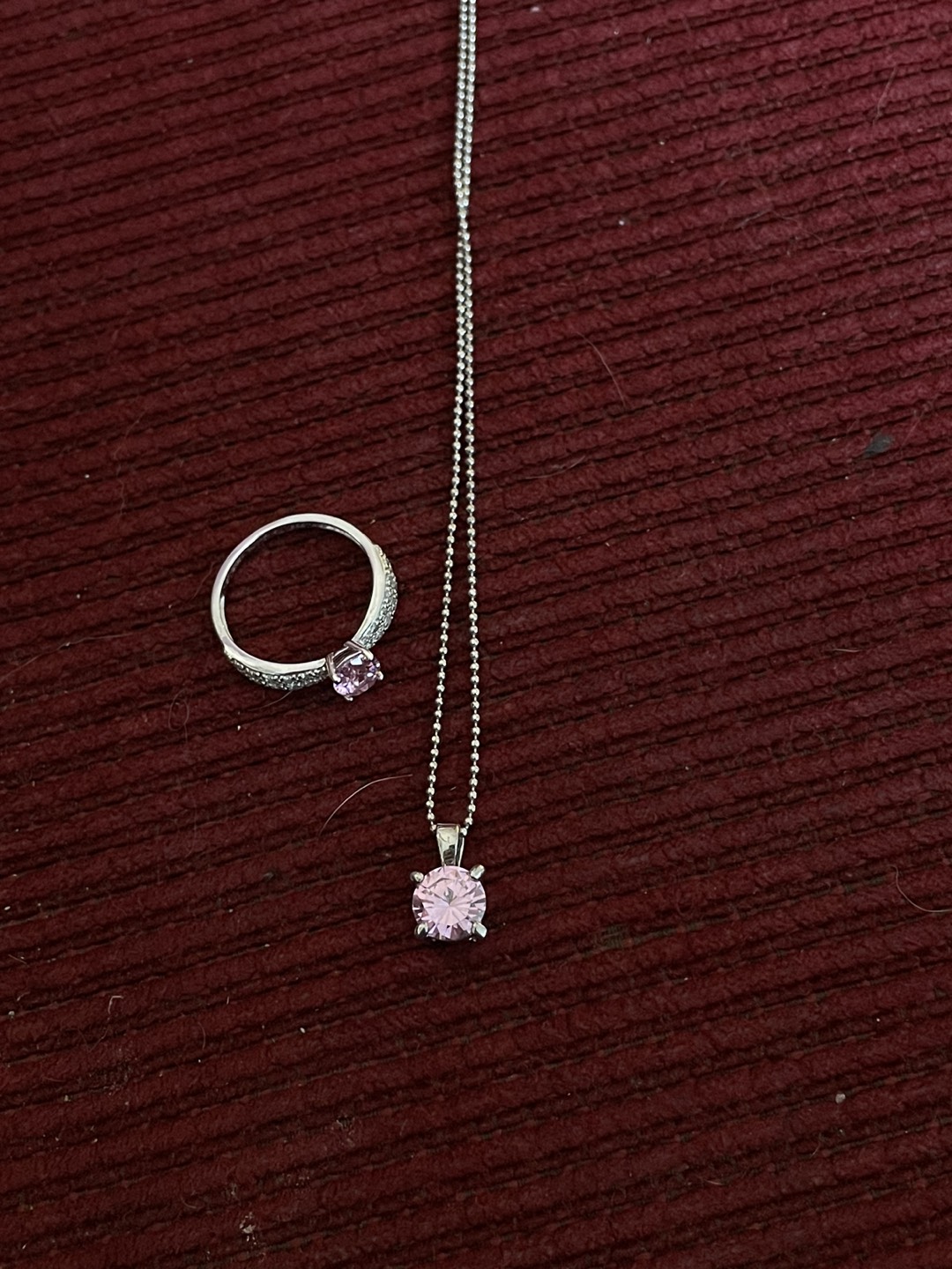 Cubic Zirconia Necklace + Ring thumbnail