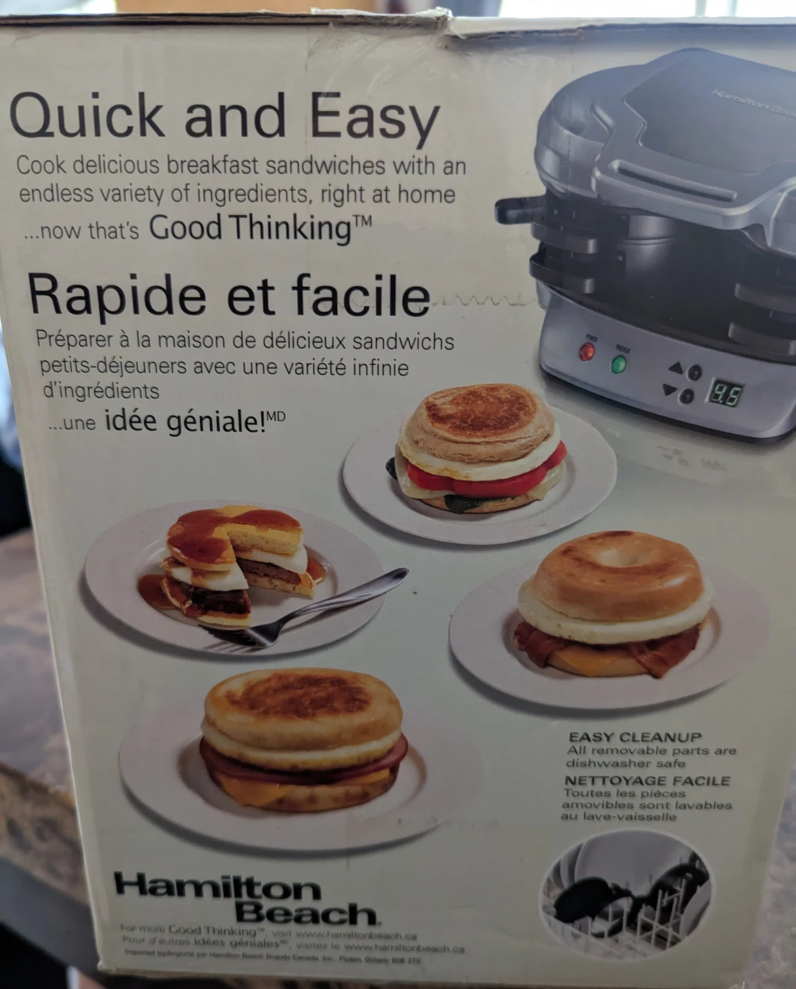 dual breakfast sandwich maker - photo 4