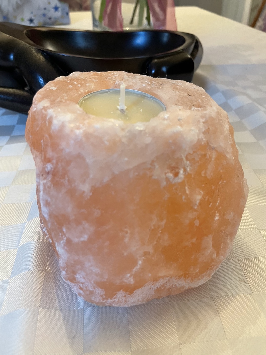 Himalayan Salt Candle Holder 🌱 image indicator(2)