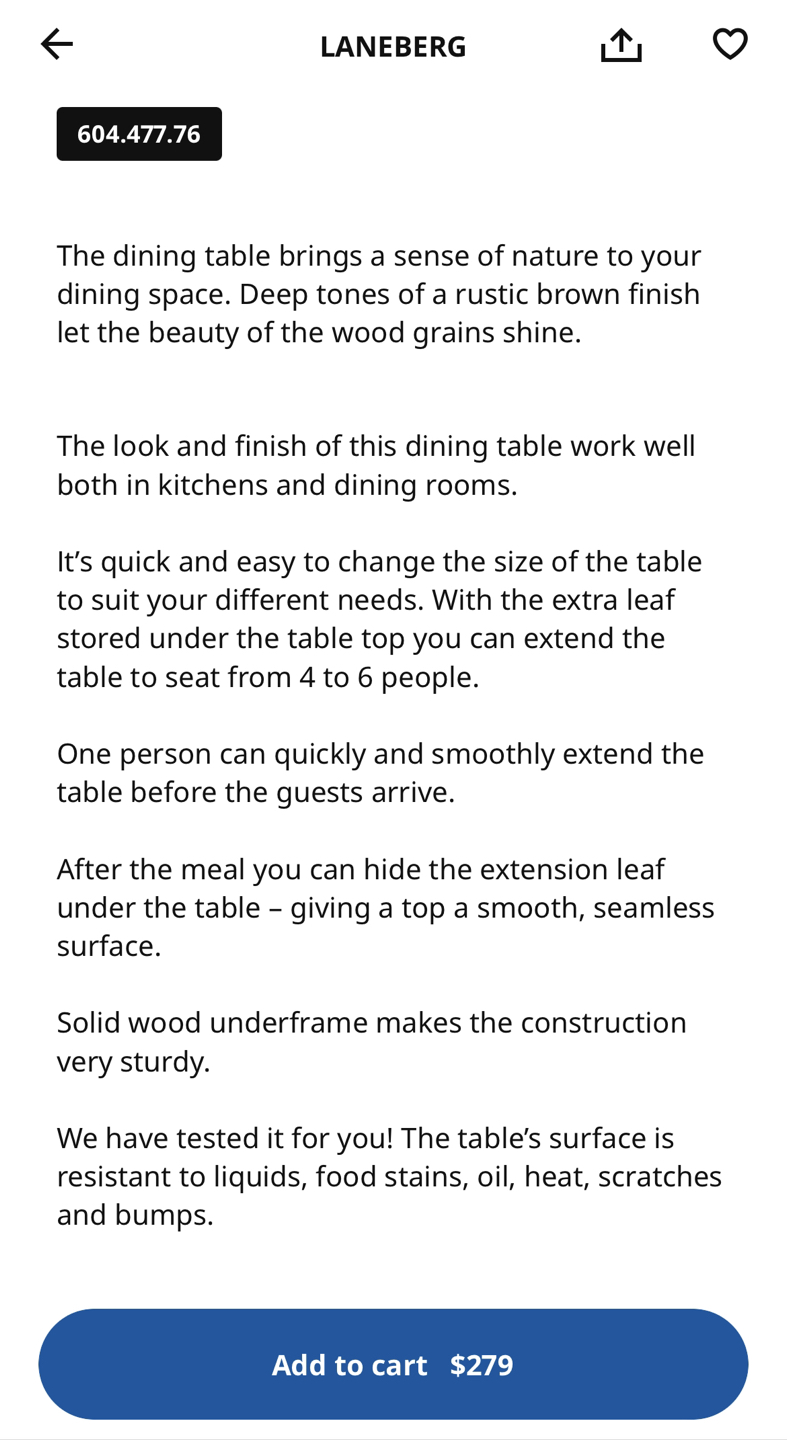 IKEA Laneberg Dining Table image indicator(10)