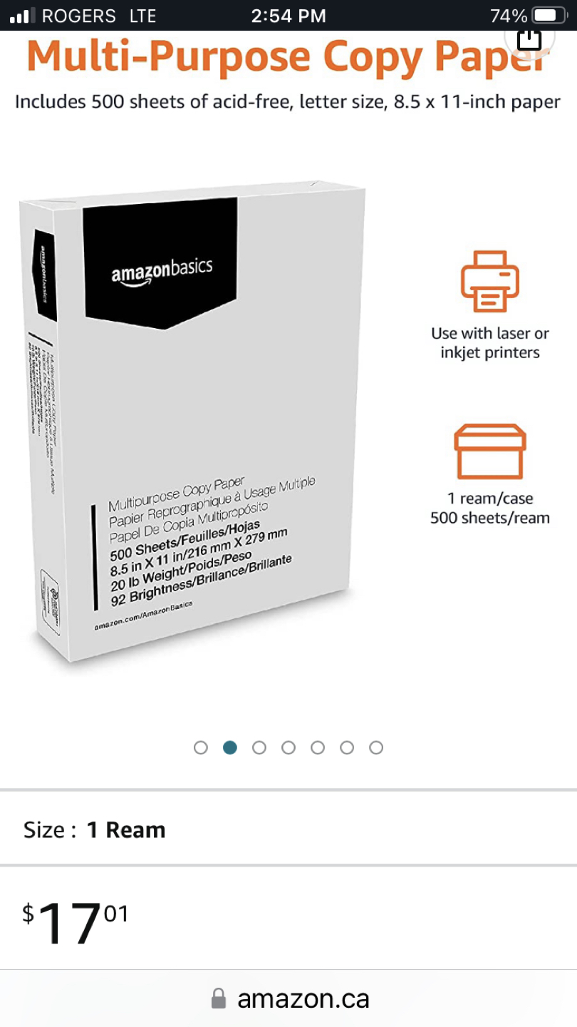 Amazon Basics Multipurpose Copy Paper image indicator(3)