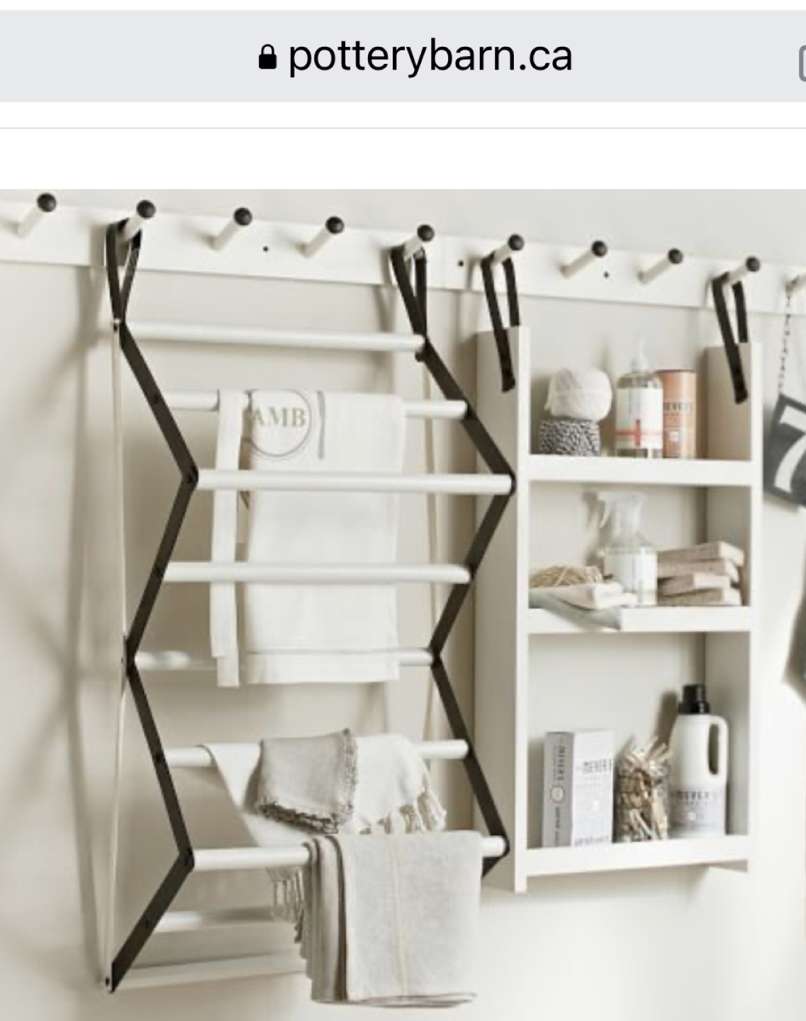 Pottery Barn - Gabrielle Drying Rack + Hanging Shelf - photo 4