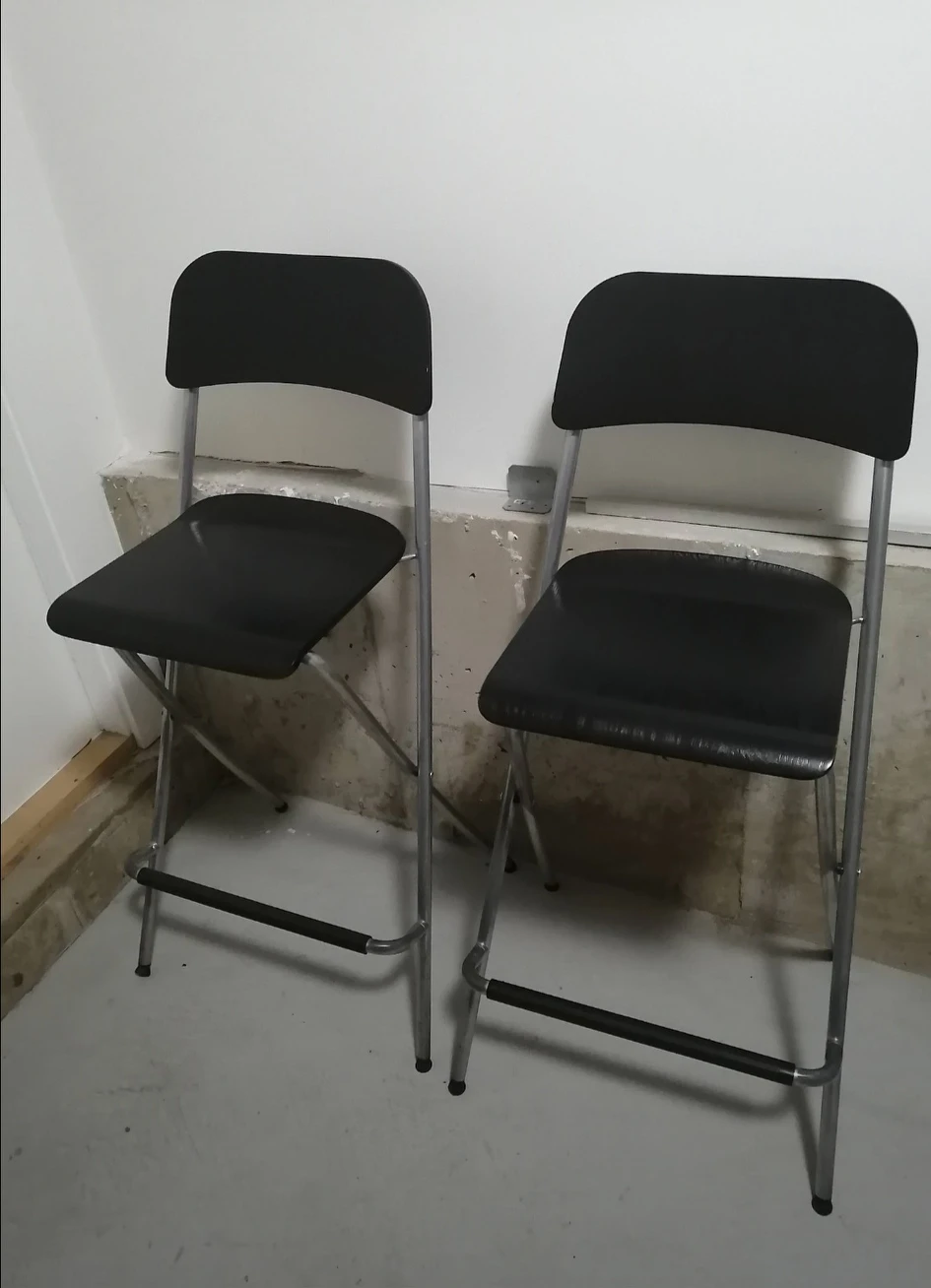 🌱 IKEA Foldable Chairs (Black) x2