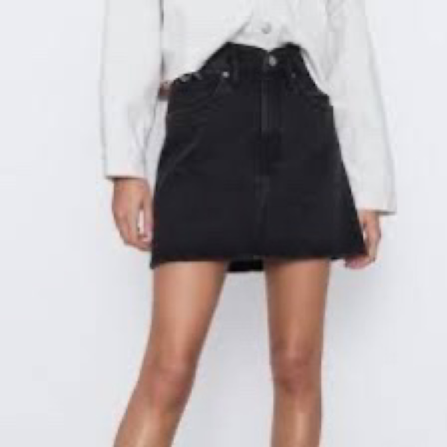 Zara denim mini skirt