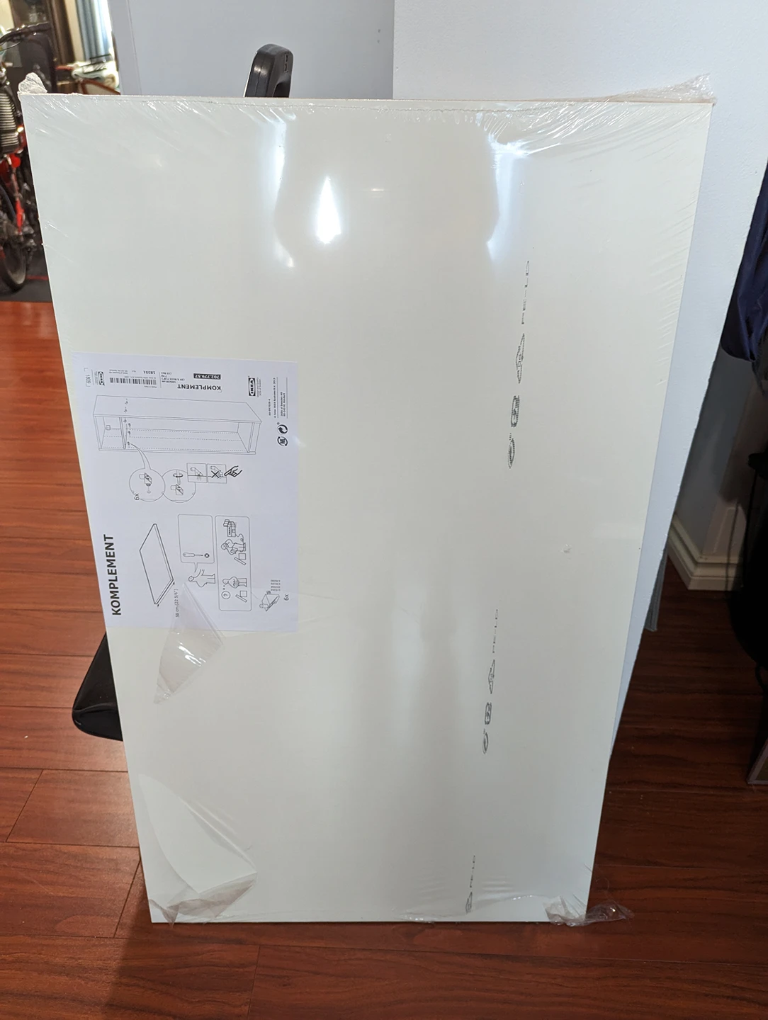 White Particle Board/IKEA Komplement Shelf