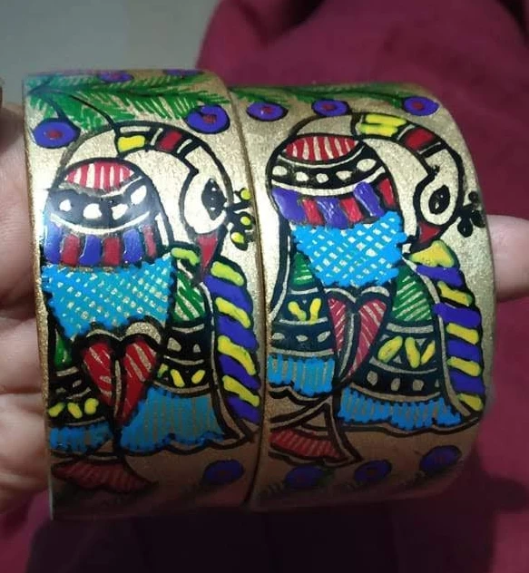#freecycle set of two beautiful hand painted bangles
