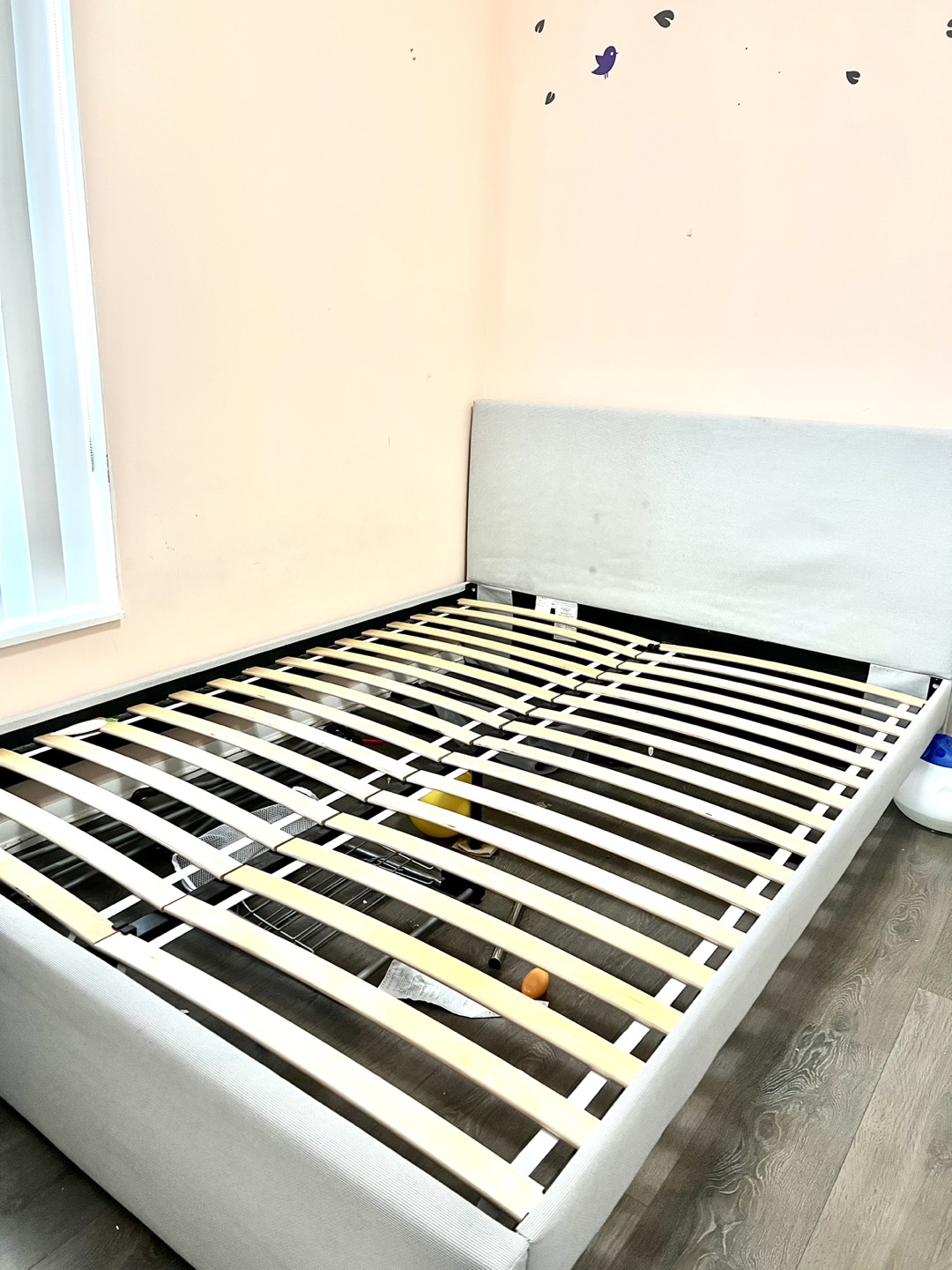 Queen size grey colour bed frame - photo 2